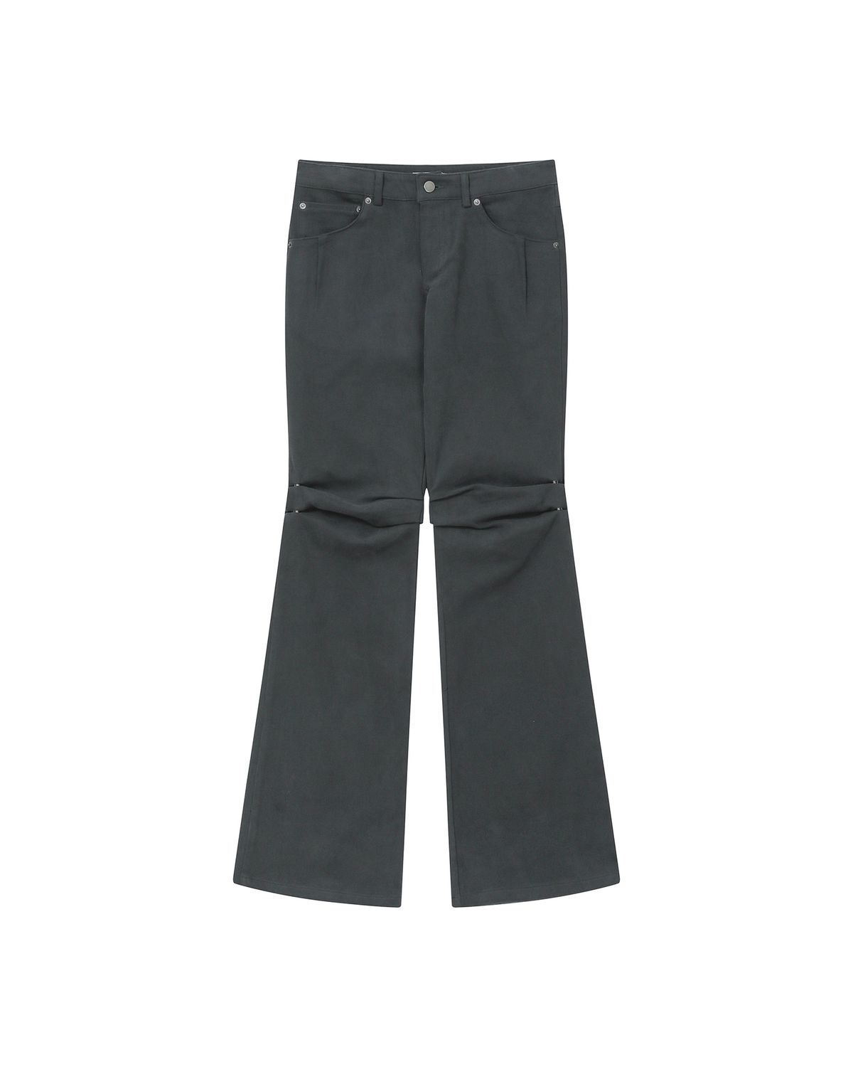 미세키서울(MISEKI SEOUL) Shifted snap pants CHARCOAL