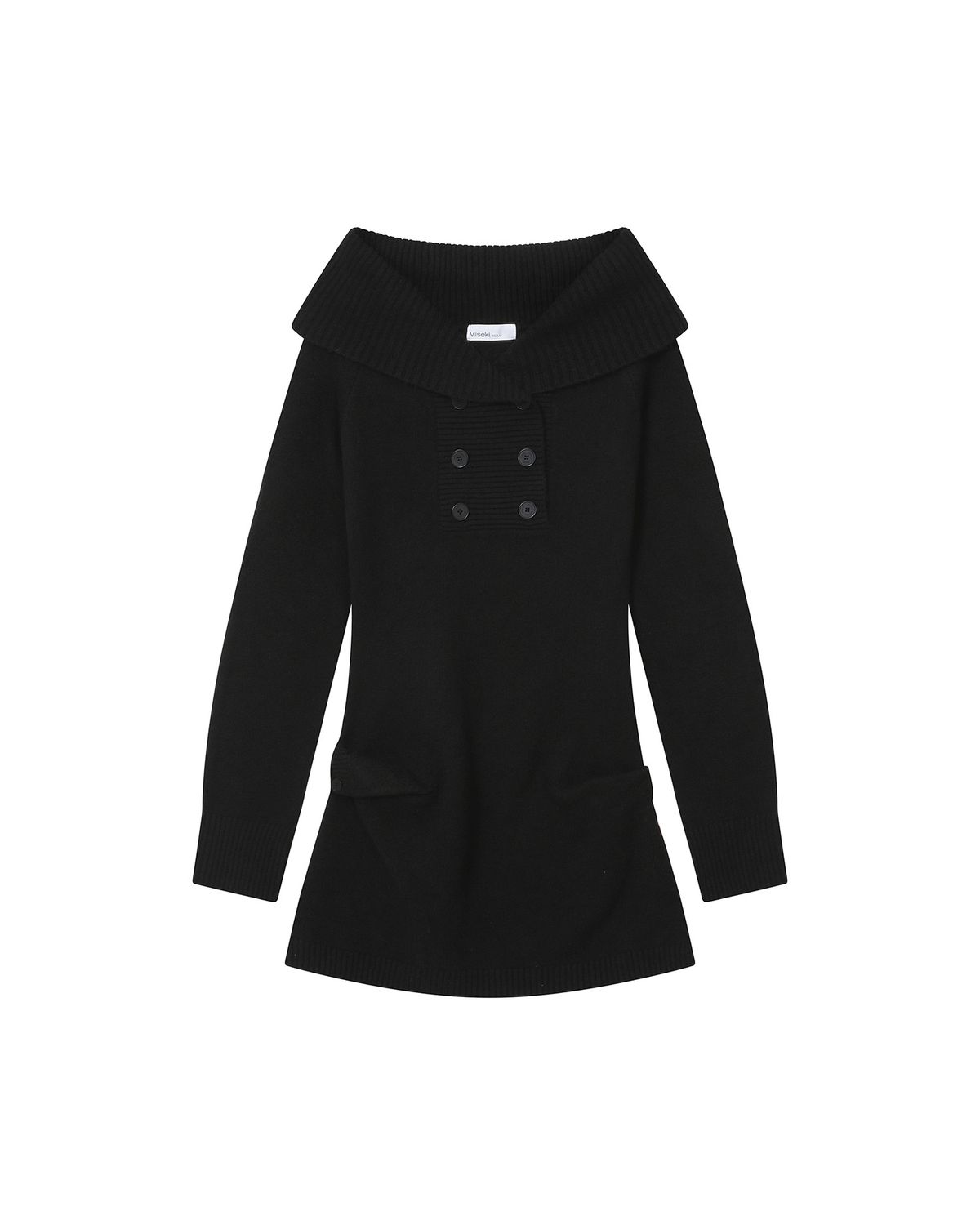 미세키서울(MISEKI SEOUL) double button knit one piece BLACK