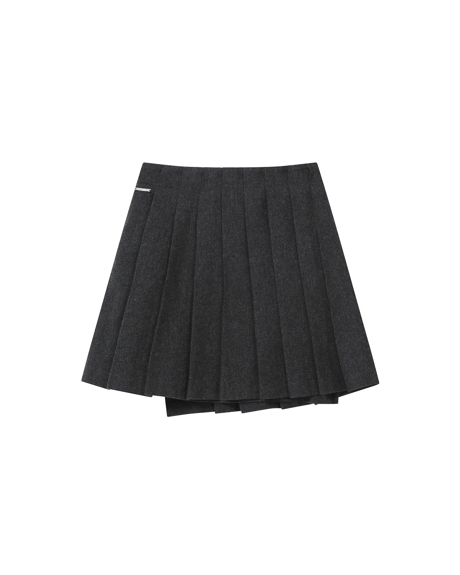 MUSINSA | MISEKI SEOUL Wabi origami pleats midi skirt CHARCOAL
