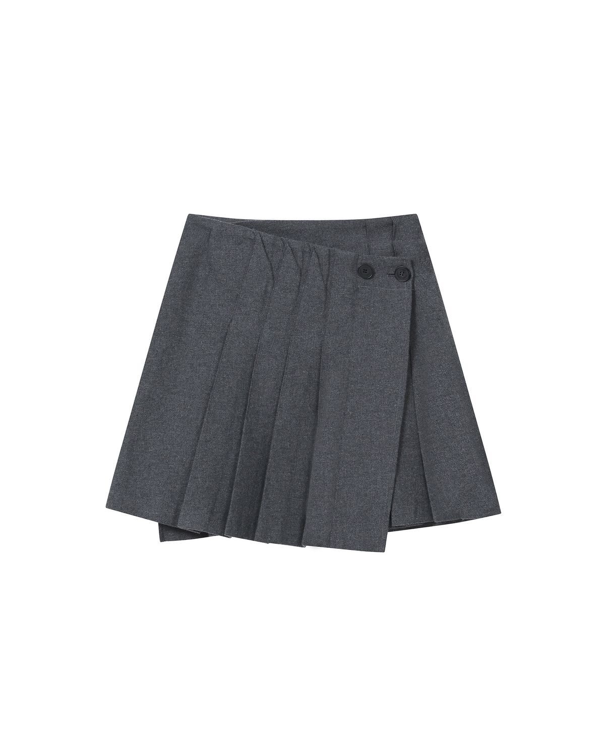 미세키서울(MISEKI SEOUL) Wabi origami pleats midi skirt DARK GREY