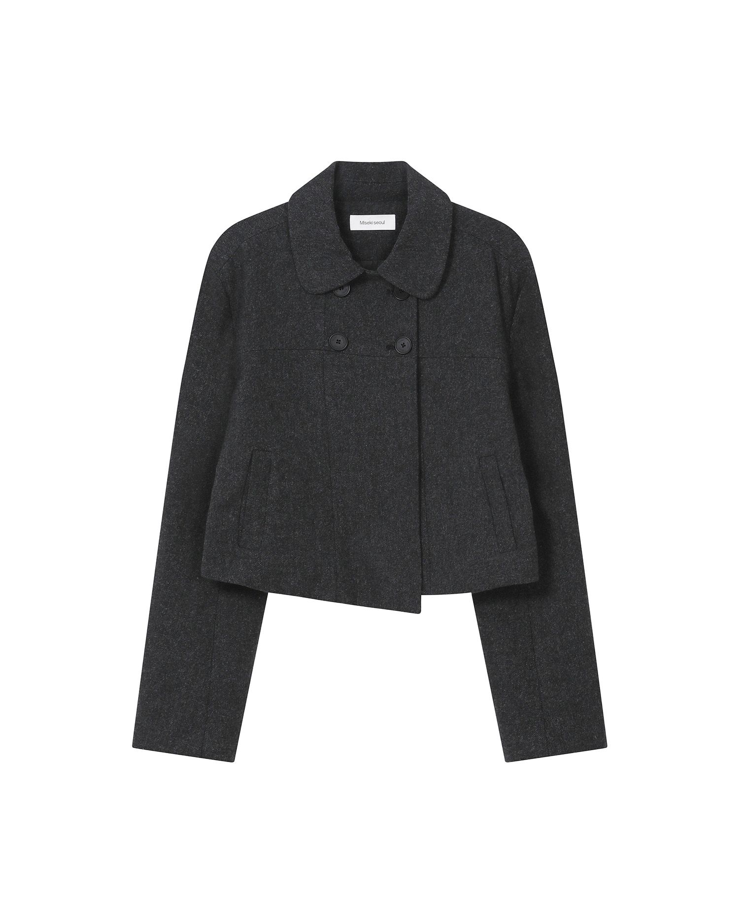 ジャケット・アウター miseki seoul Cowl neck button Jacket MUSINSA | MISEKI SEOUL Cowl neck button Jacket BLACK
