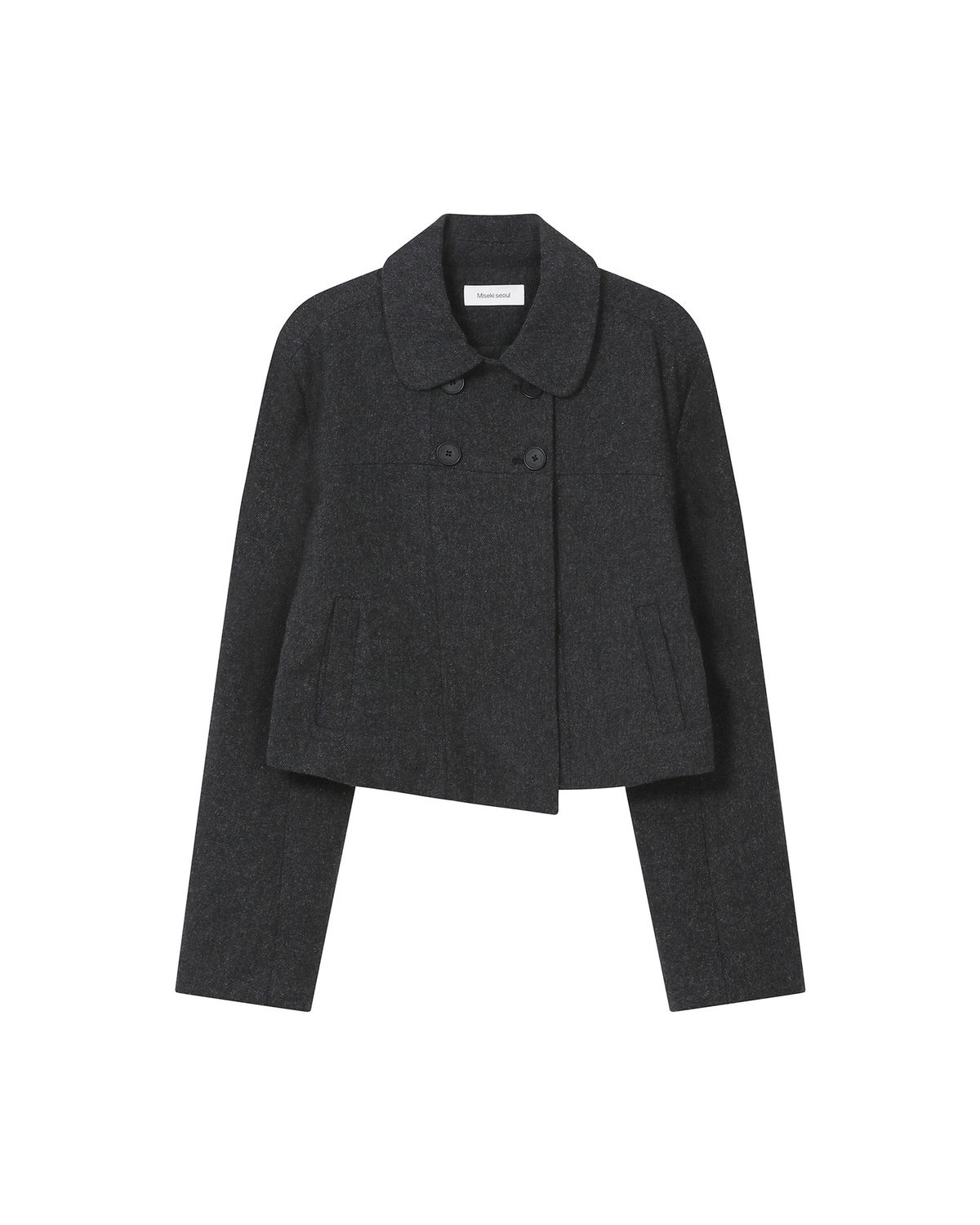 미세키서울(MISEKI SEOUL) Wabi Round collar double jacket CHARCOAL