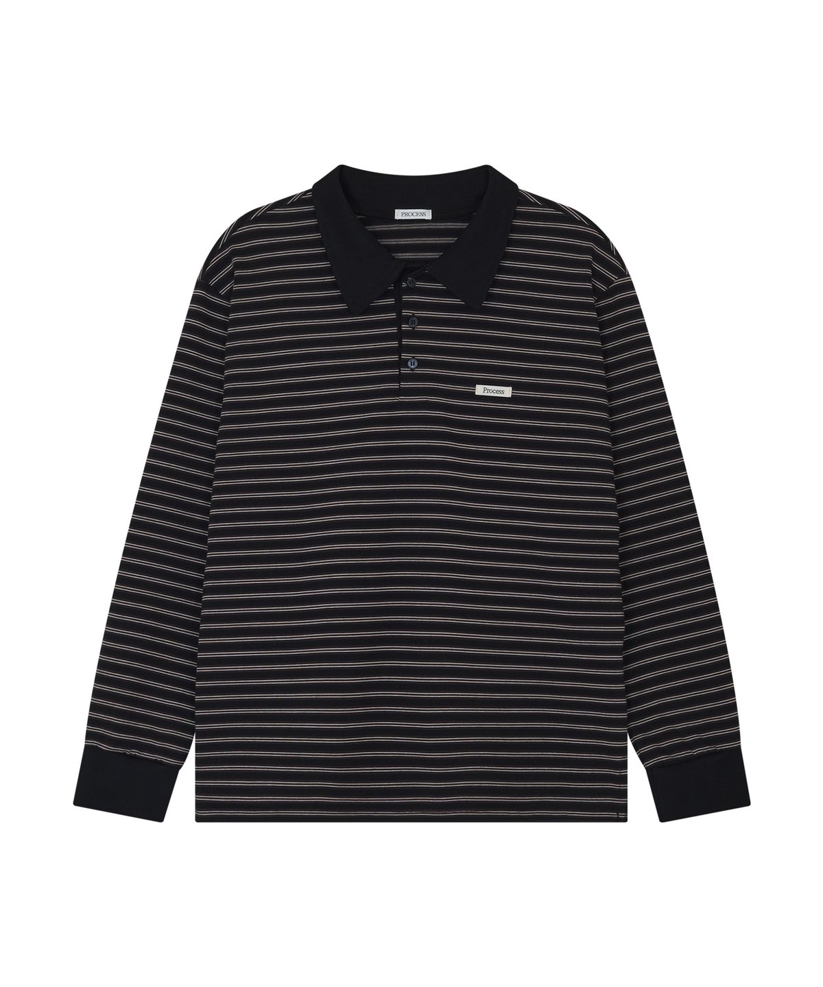 프로세스(PROCESS) Stripe PK Shirt - Black