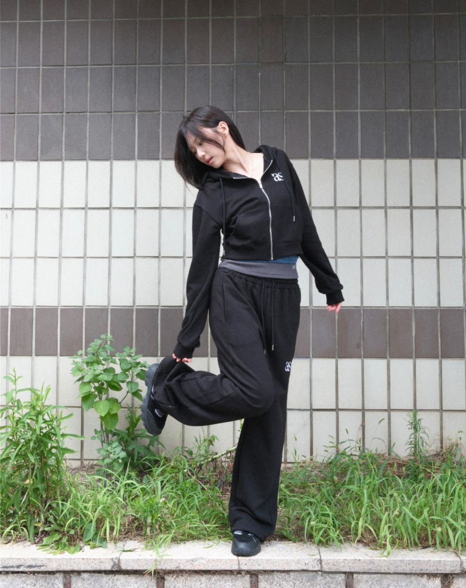 MUSINSA | ASON BASIC TRAINING HOOD ZIP-UP / BLACK