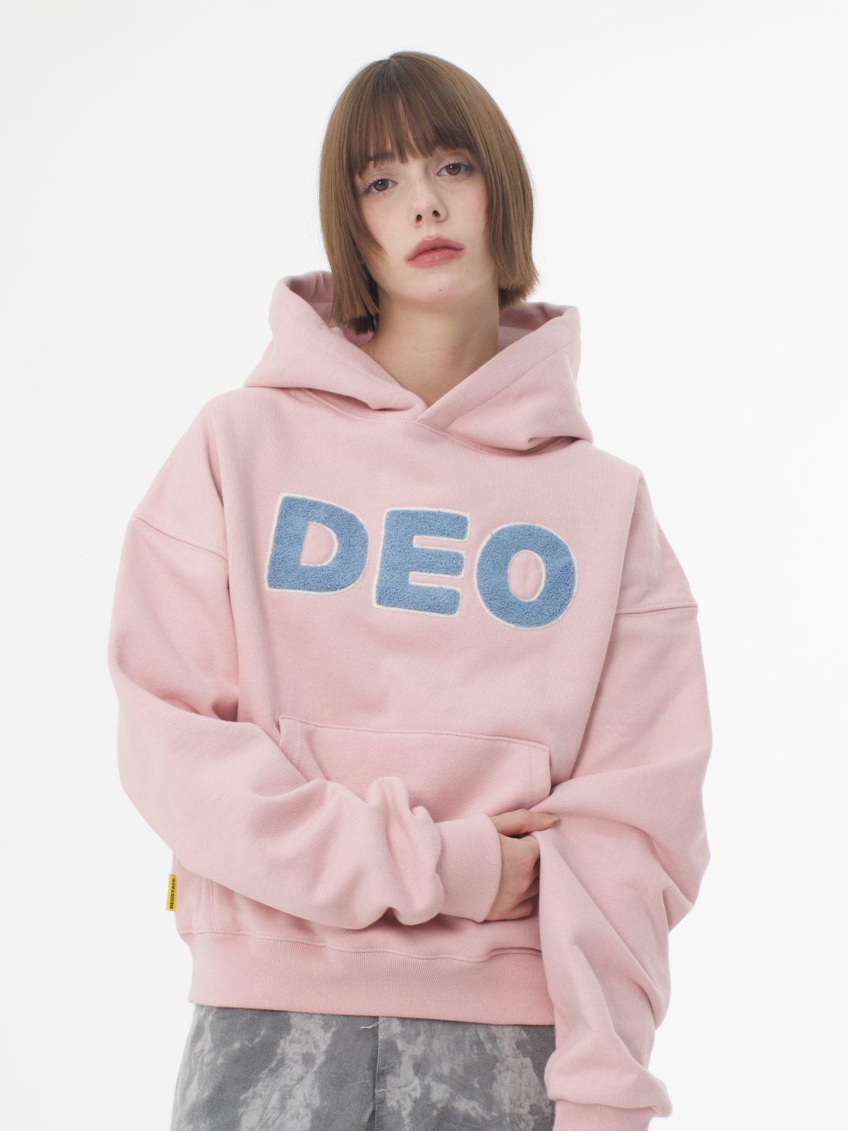 데오스테이트(DEOSTATE) 데오 후디 베이비핑크 우먼