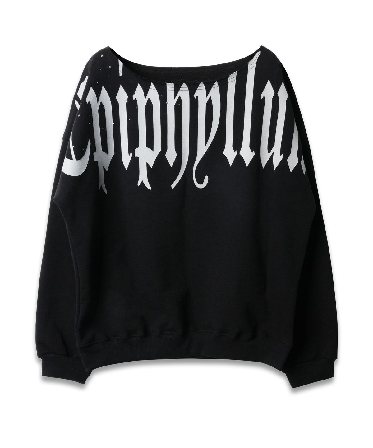 도프셉(DOFFSEPT) Epi Boat Neck Sweatshirt in Black