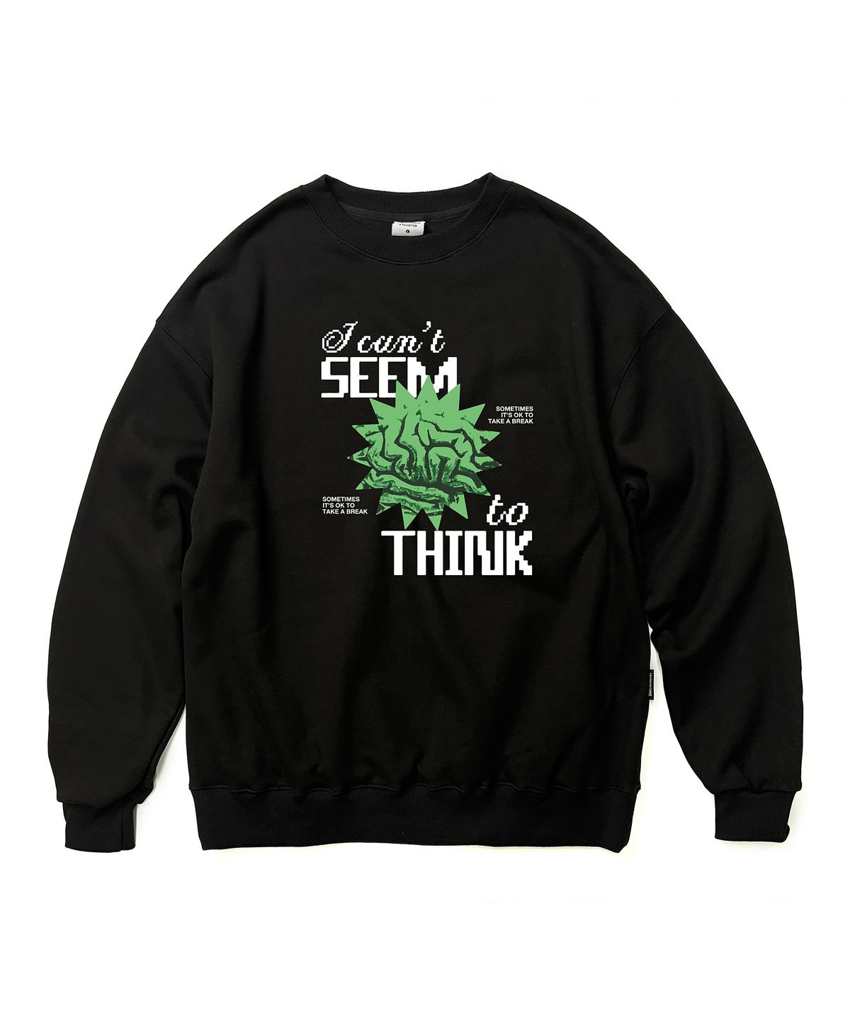 앱놀머씽(ABNORMALTHING) 브레인 루즈핏 크루넥 그레이 (BRAIN CREWNECK GREY)