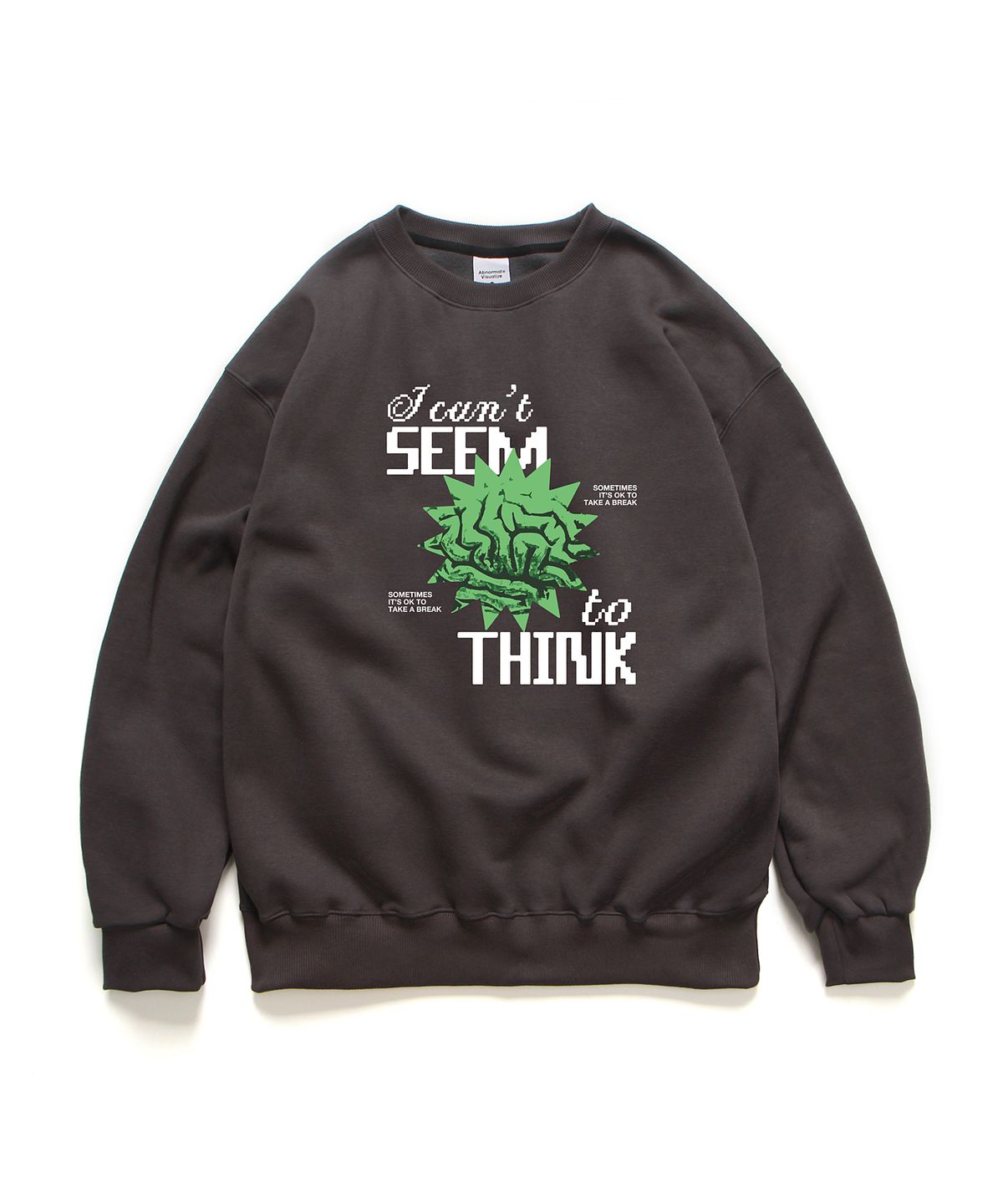 앱놀머씽(ABNORMALTHING) 브레인 루즈핏 크루넥 그레이 (BRAIN CREWNECK GREY)