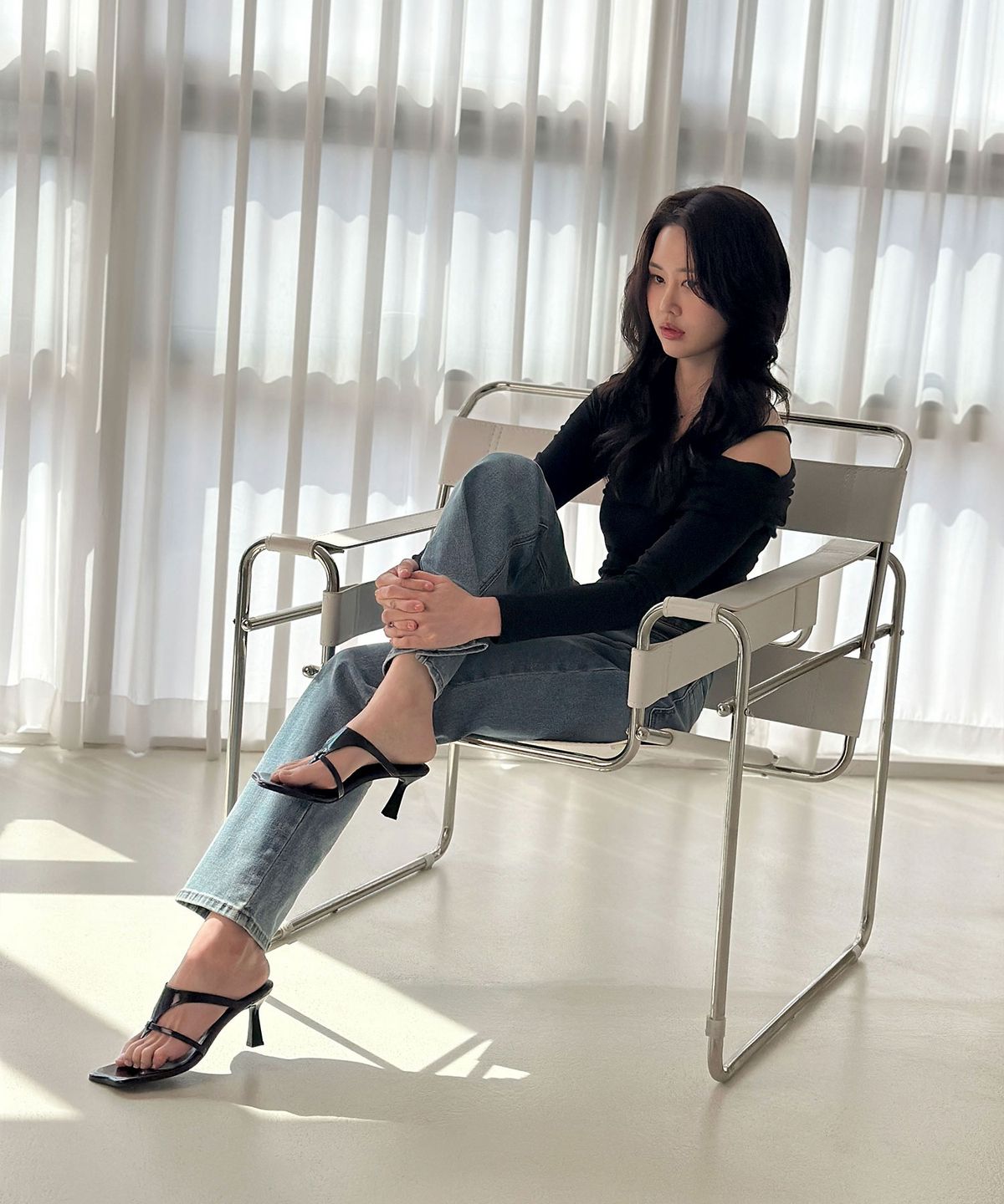 우디레(UDIRE) Iris_Flip-flops_Black(UFB2SF39BK)