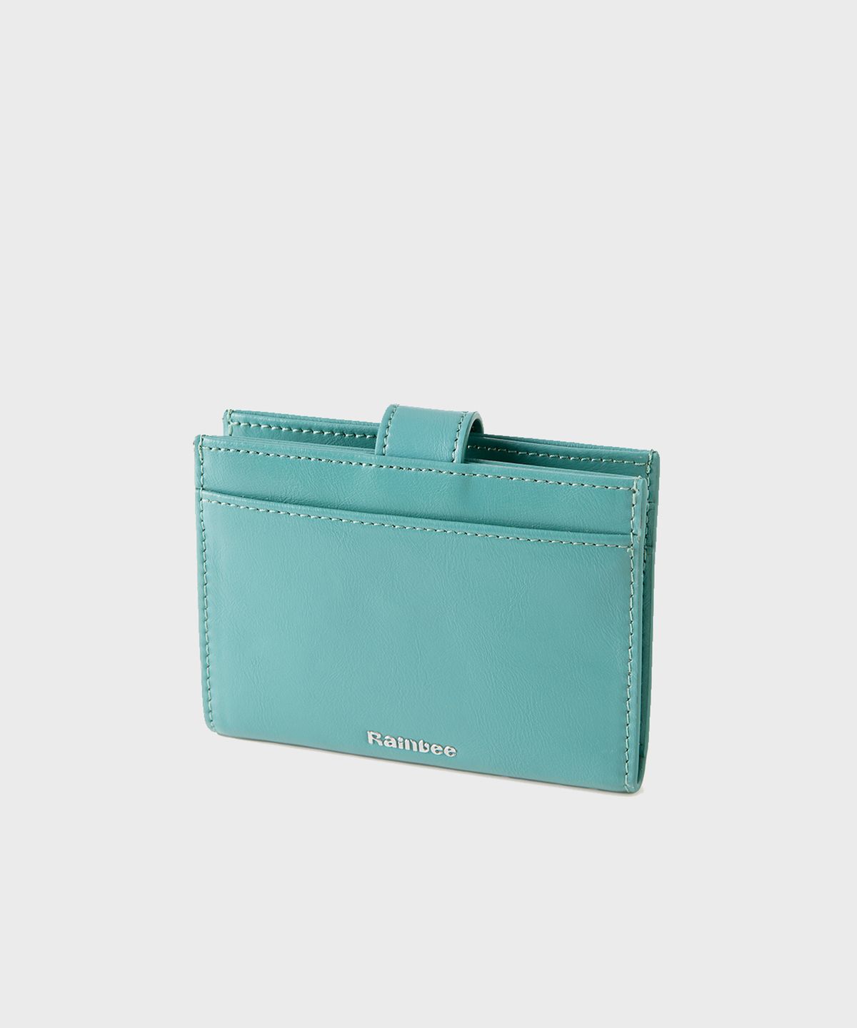 레인비(RAINBEE) Occo Snap Flap Wallet_ BLUE GREEN