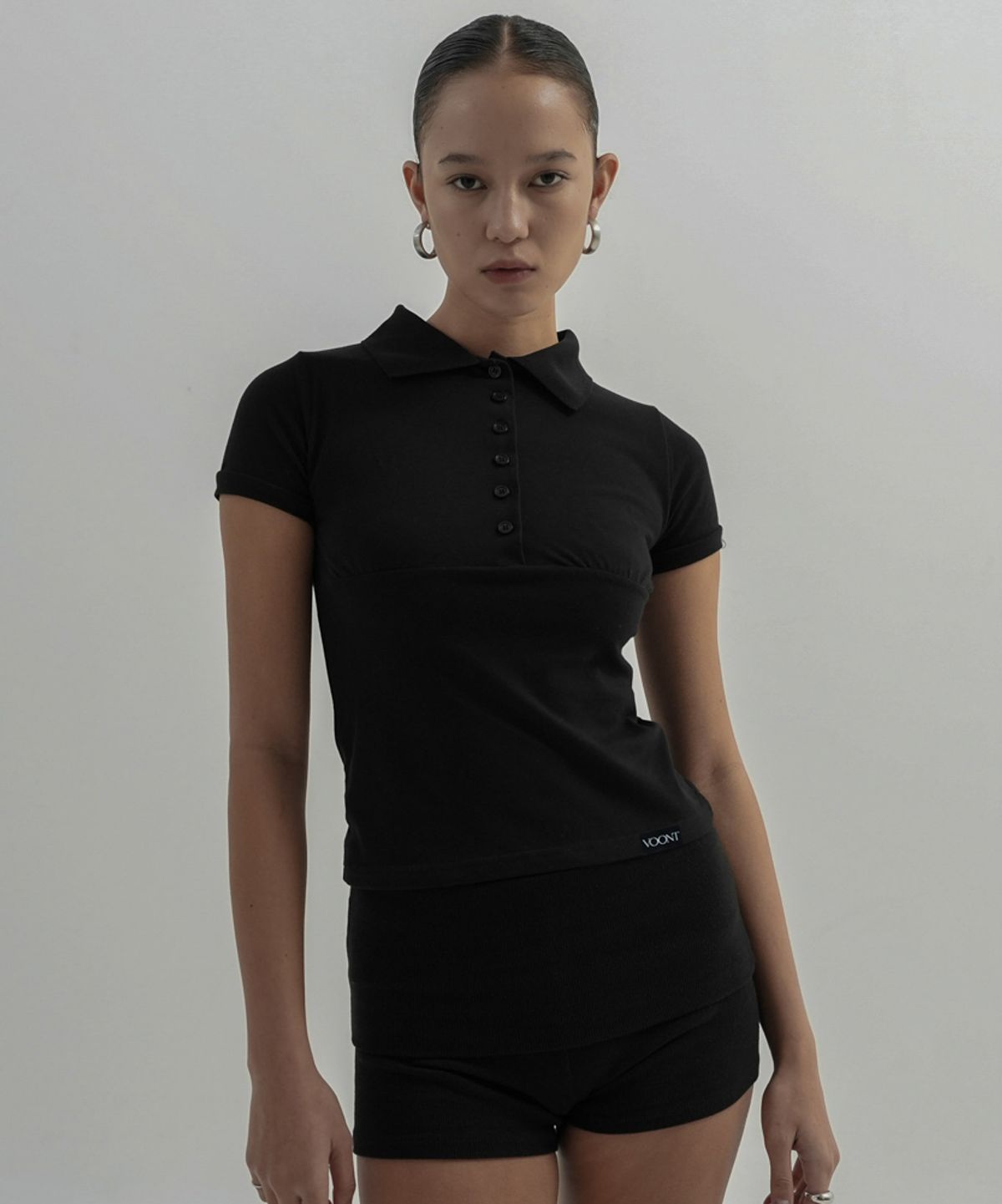 분트(VOONT) Flat Polo Top (BLACK)
