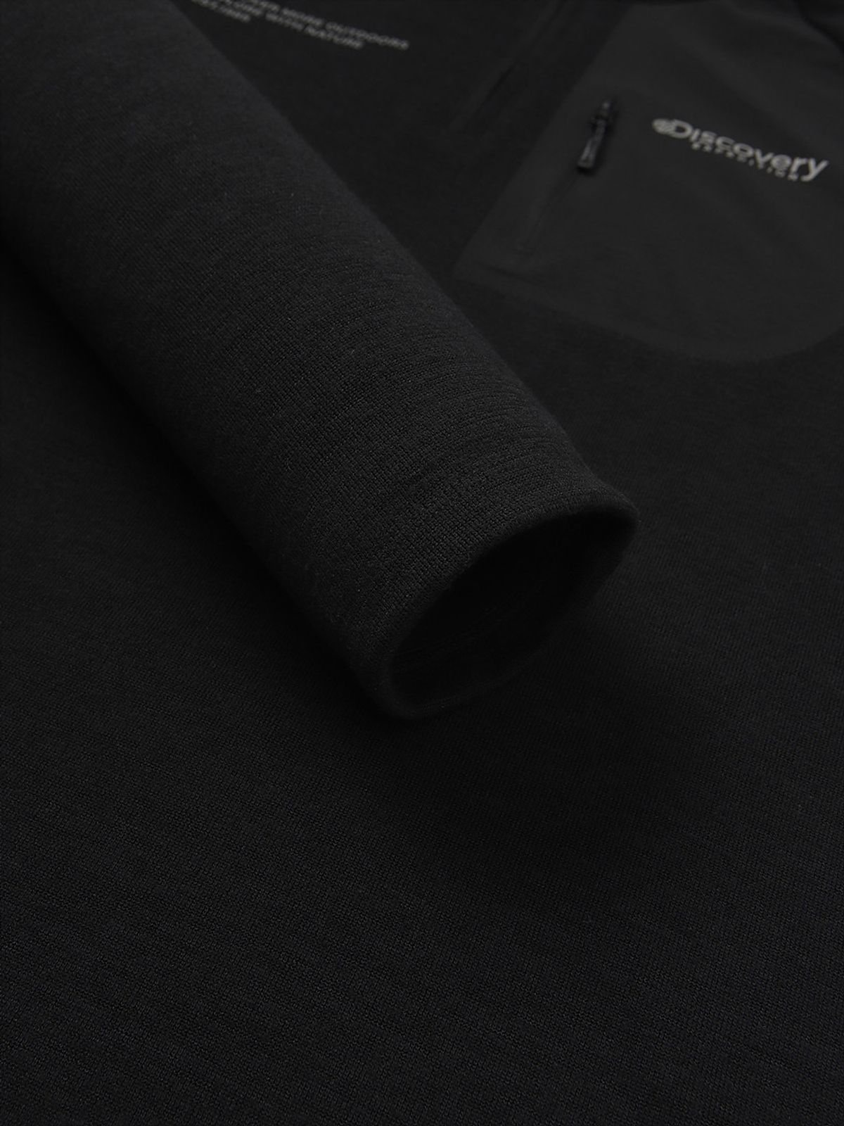 디스커버리 익스페디션(DISCOVERY EXPEDITION) 남성 니트라이크 집업티셔츠 (BLACK)