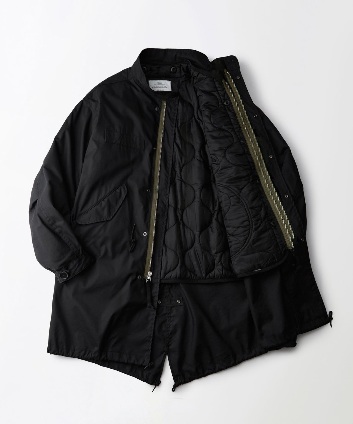 아웃스탠딩(OUTSTANDING) M-65 FISHTAIL PARKA_BLACK