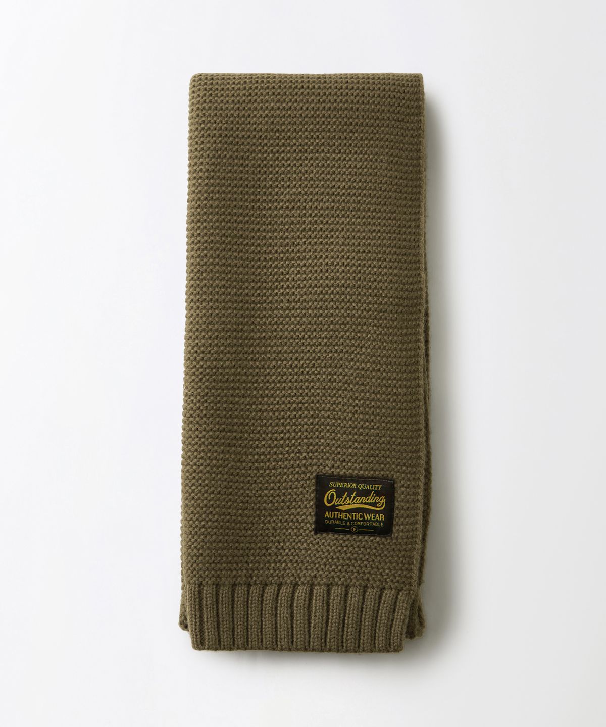 아웃스탠딩(OUTSTANDING) MILITARY KNIT MUFFLER_OLIVE
