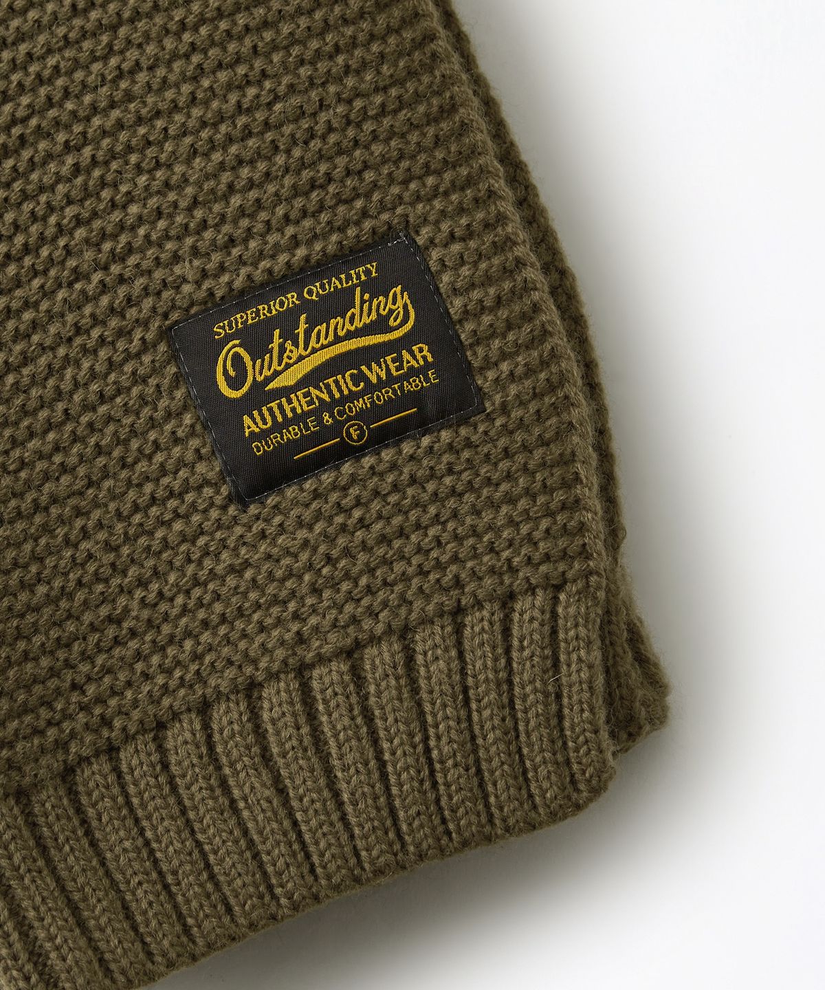 아웃스탠딩(OUTSTANDING) MILITARY KNIT MUFFLER_OLIVE