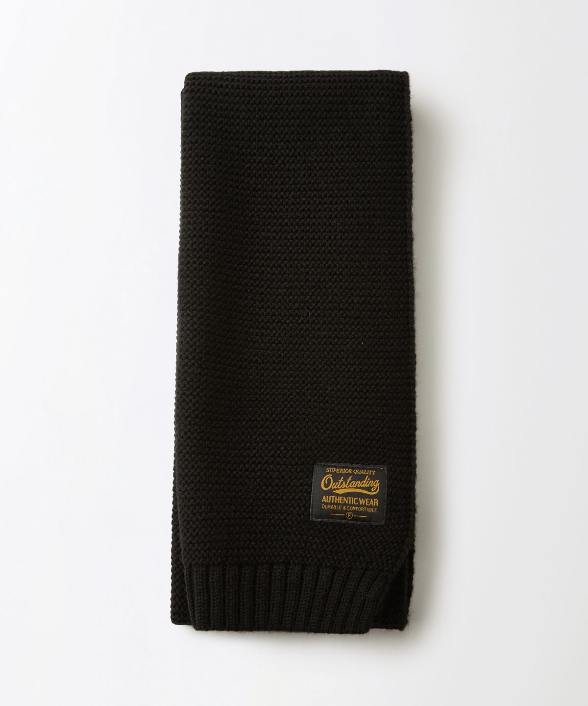 아웃스탠딩(OUTSTANDING) MILITARY KNIT MUFFLER_BLACK