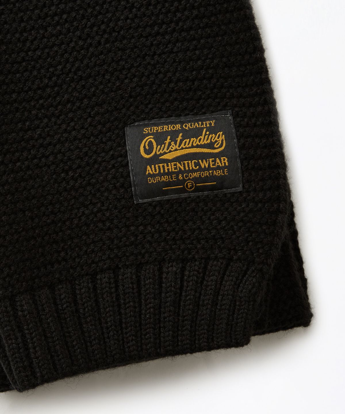 아웃스탠딩(OUTSTANDING) MILITARY KNIT MUFFLER_BLACK