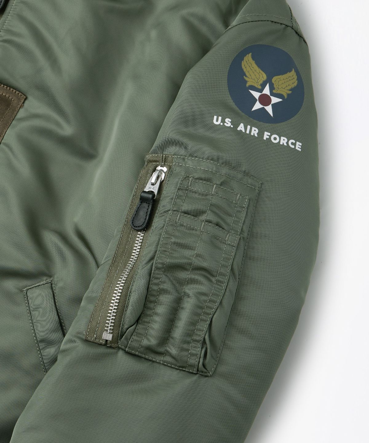 아웃스탠딩(OUTSTANDING) MA-1 FLIGHT JACKET(WOOL INSULATION)_SAGE GREEN