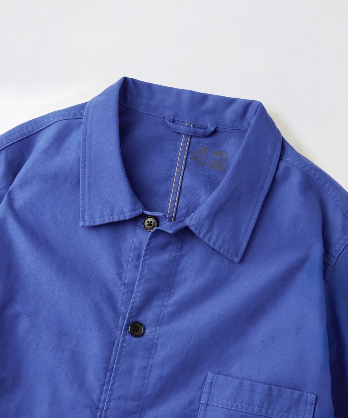 아웃스탠딩(OUTSTANDING) [MUT lab] MOLESKIN FRENCH WORK JACKET_WASHED BLUE