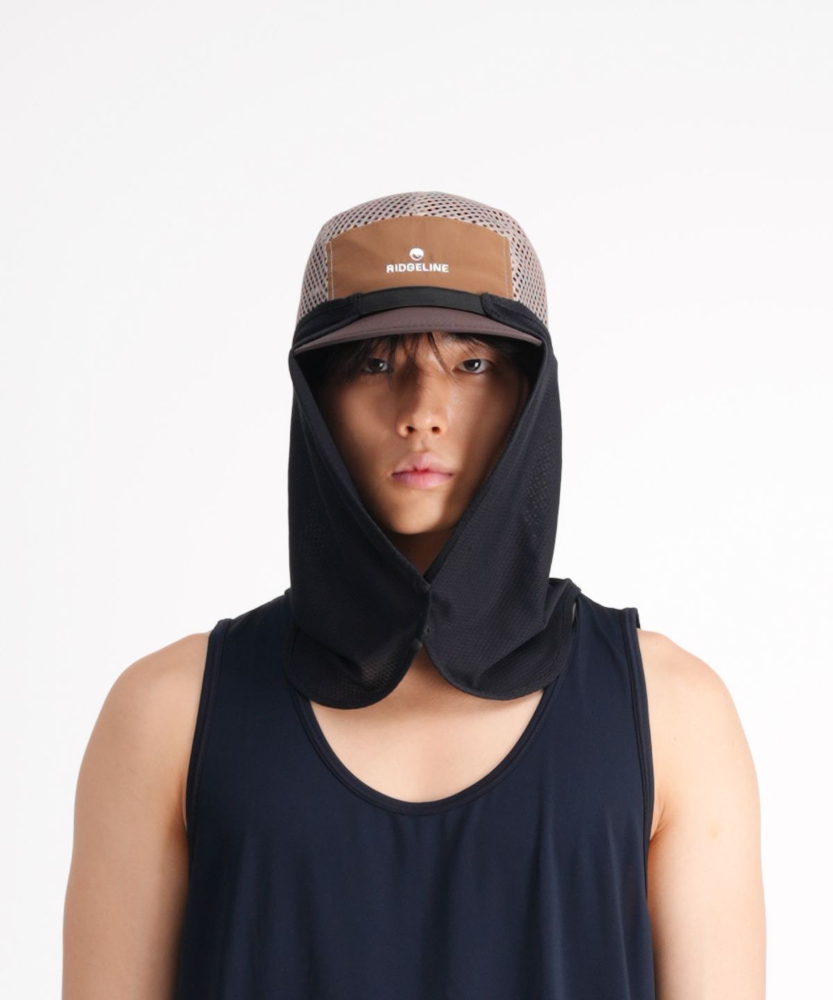 릿지라인(RIDGELINE) 모자에 결합하는 자외선차단 햇빛가리개 rc