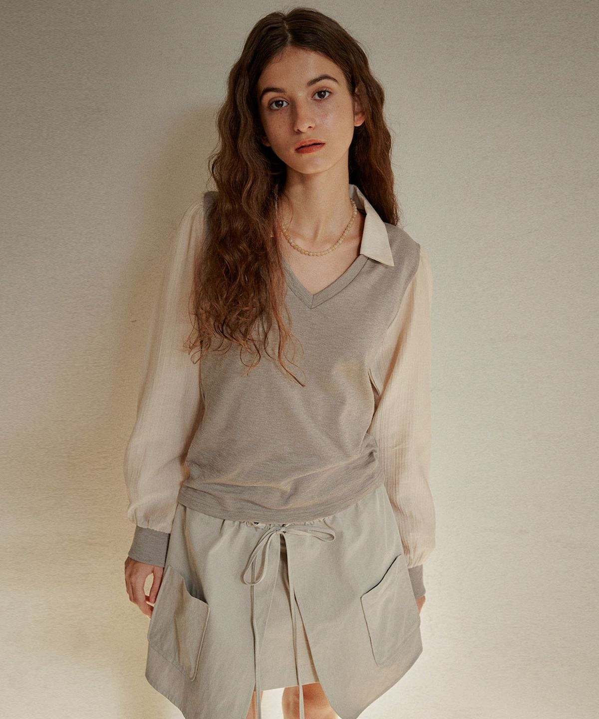 아우로(OURO) JERSEY SHIRTS TOP [ MOSS ]