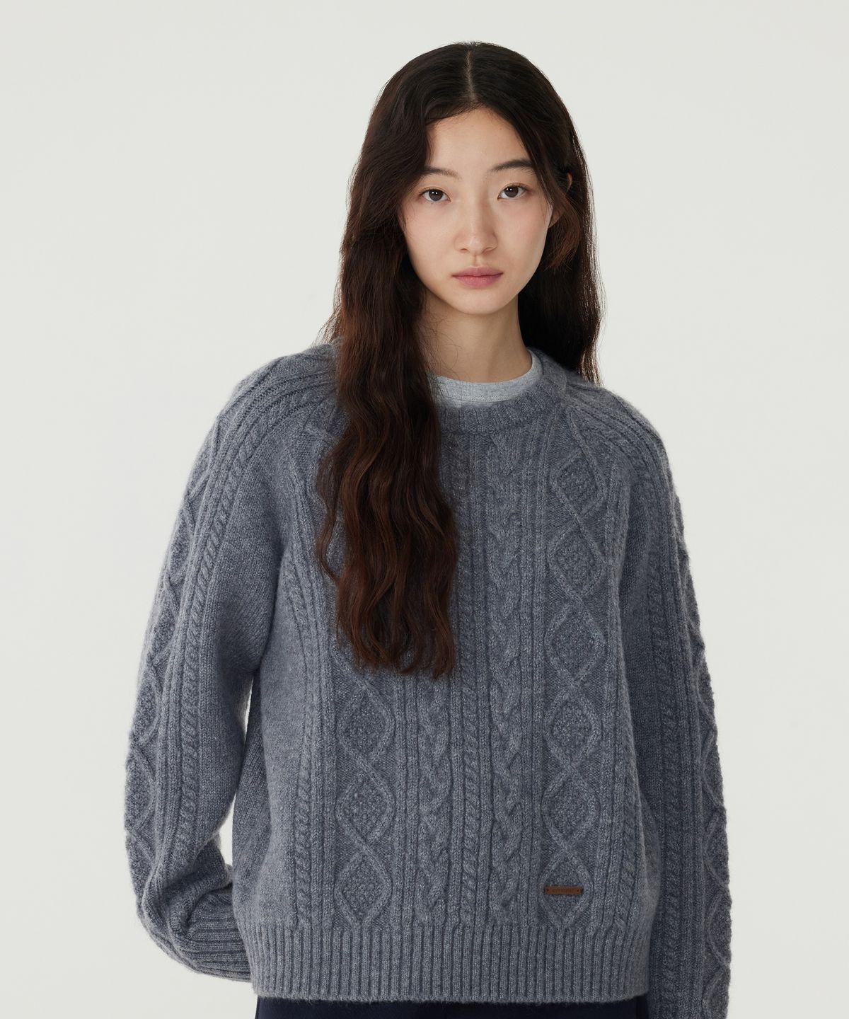 커버낫 우먼(COVERNAT WOMAN) 우먼 울 블렌드 케이블 니트 Ivory