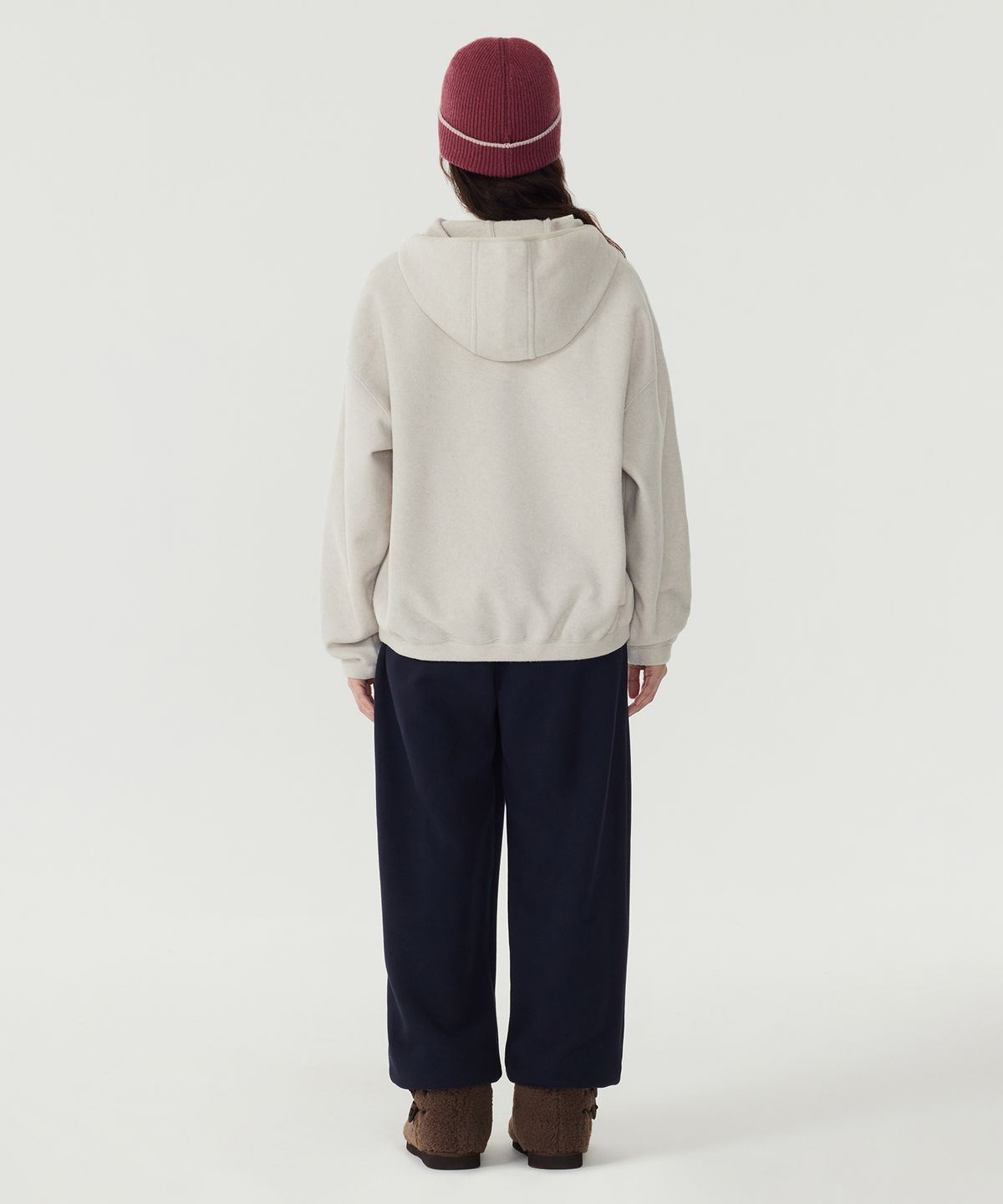 커버낫 우먼(COVERNAT WOMAN) 우먼 부클 후디 Beige