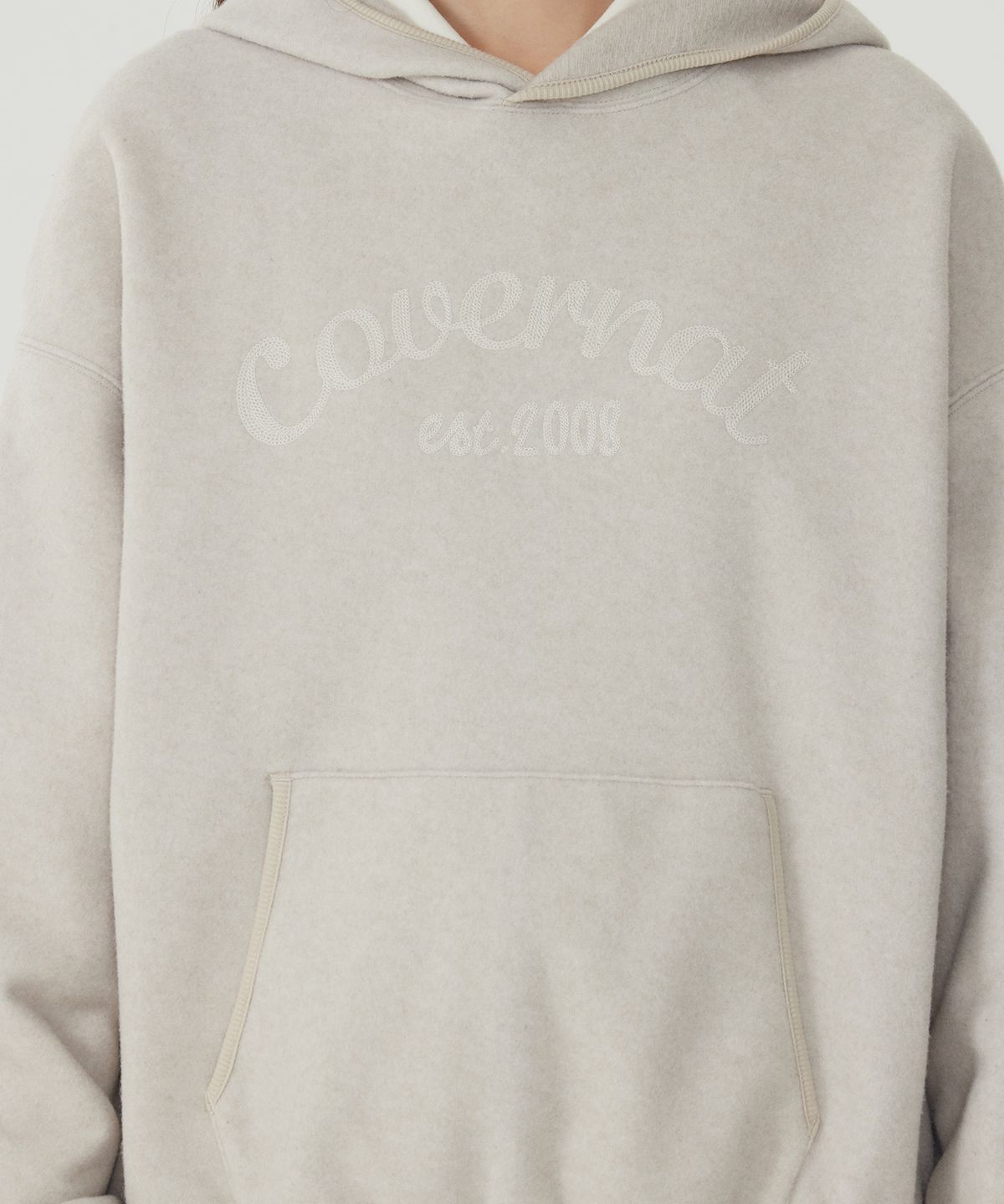 커버낫 우먼(COVERNAT WOMAN) 우먼 부클 후디 Beige