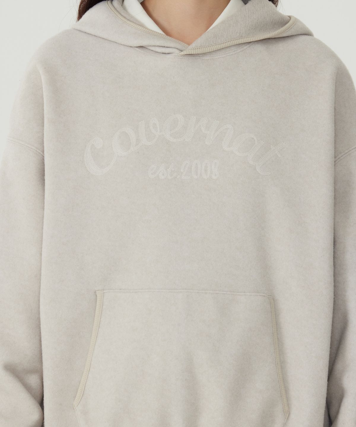 커버낫 우먼(COVERNAT WOMAN) 우먼 부클 후디 Beige