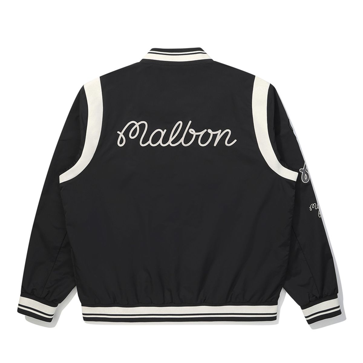 말본 골프(MALBON GOLF) 말본 아트웍 스타디움 자켓 BLACK
