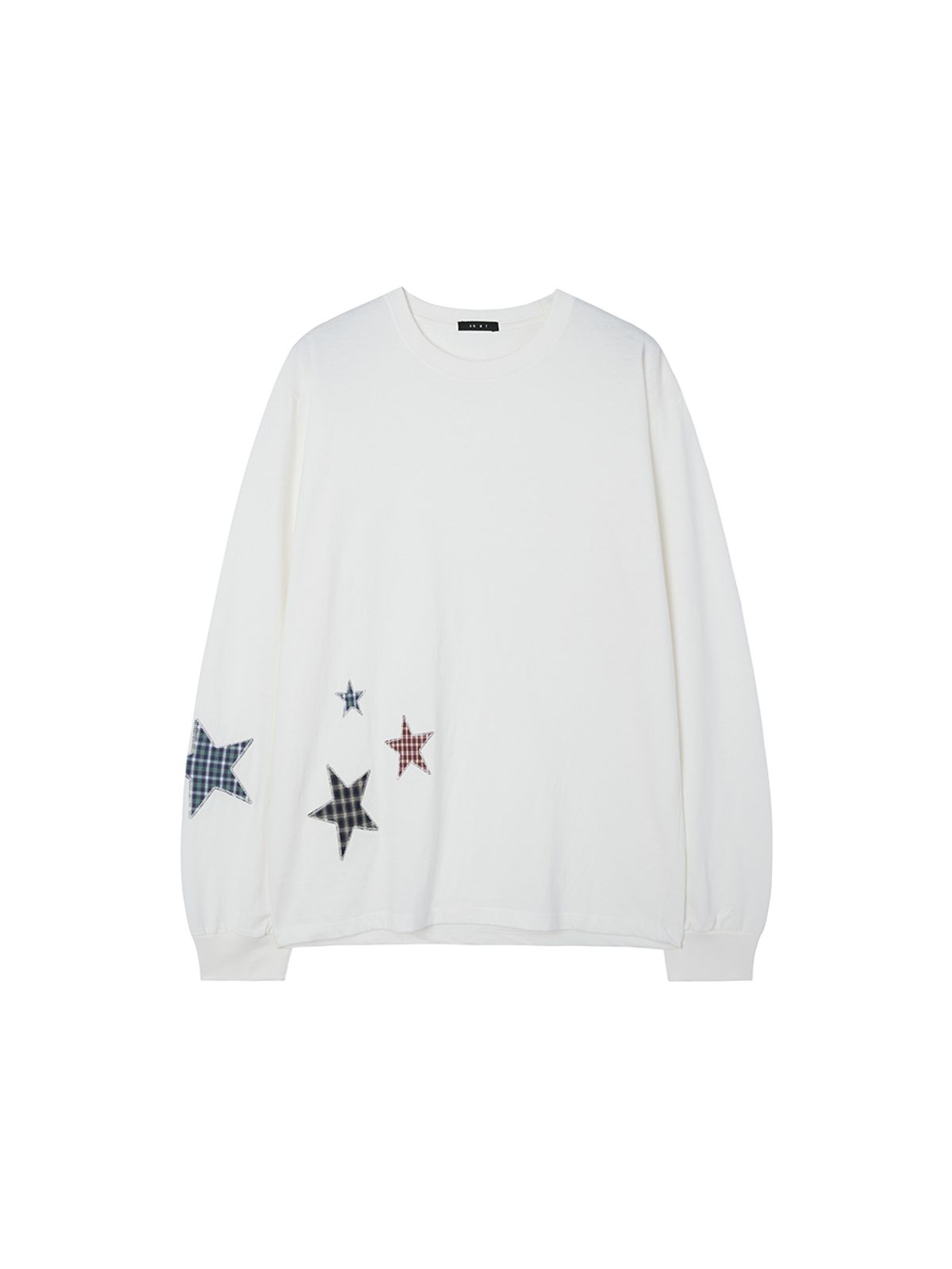 바니쉬먼트(VANISHMENT) Star patchwork long sleeve tee_ivory