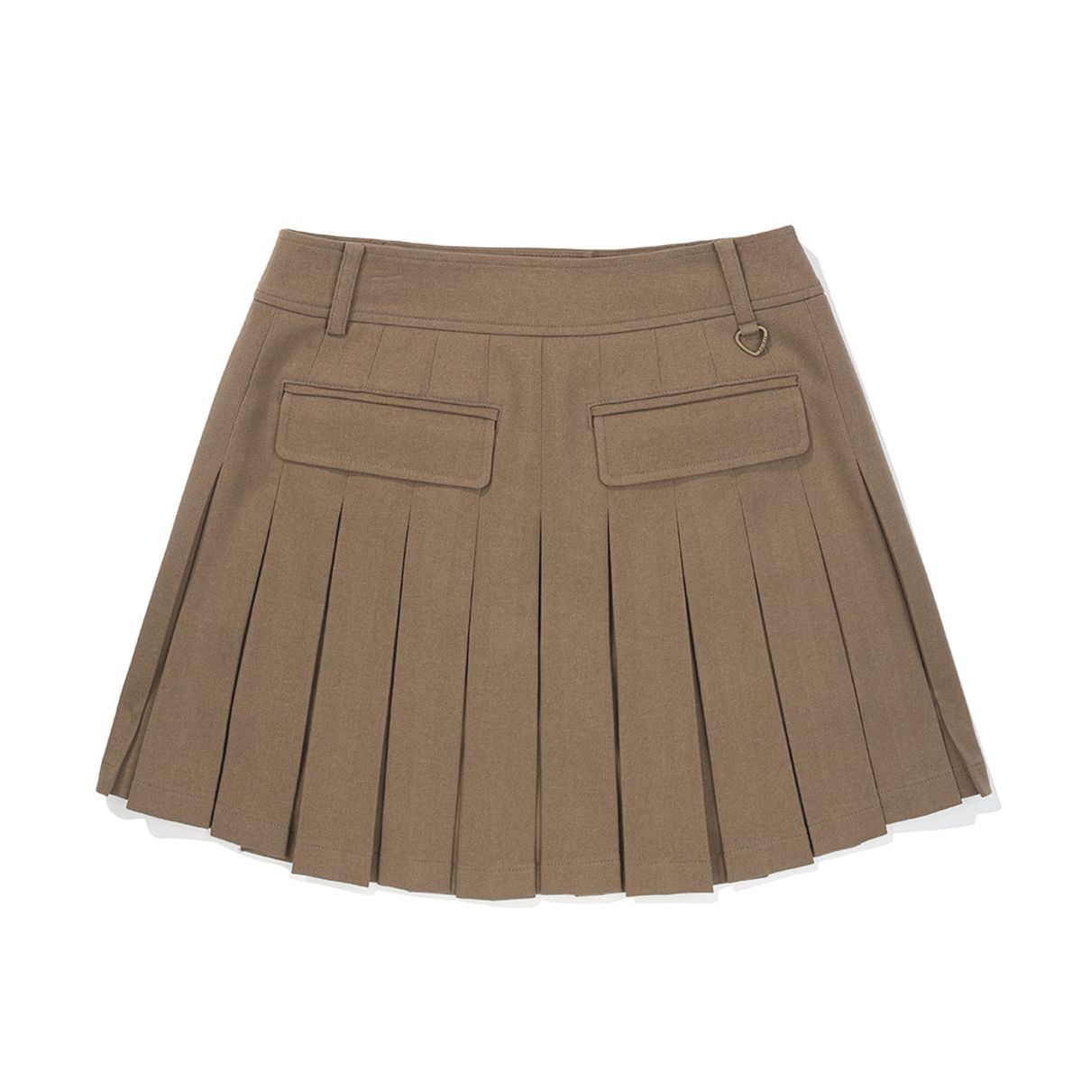 말본 골프(MALBON GOLF) 여성 변형 플리츠 아웃포켓 스커트 DARK BEIGE (WOMAN)