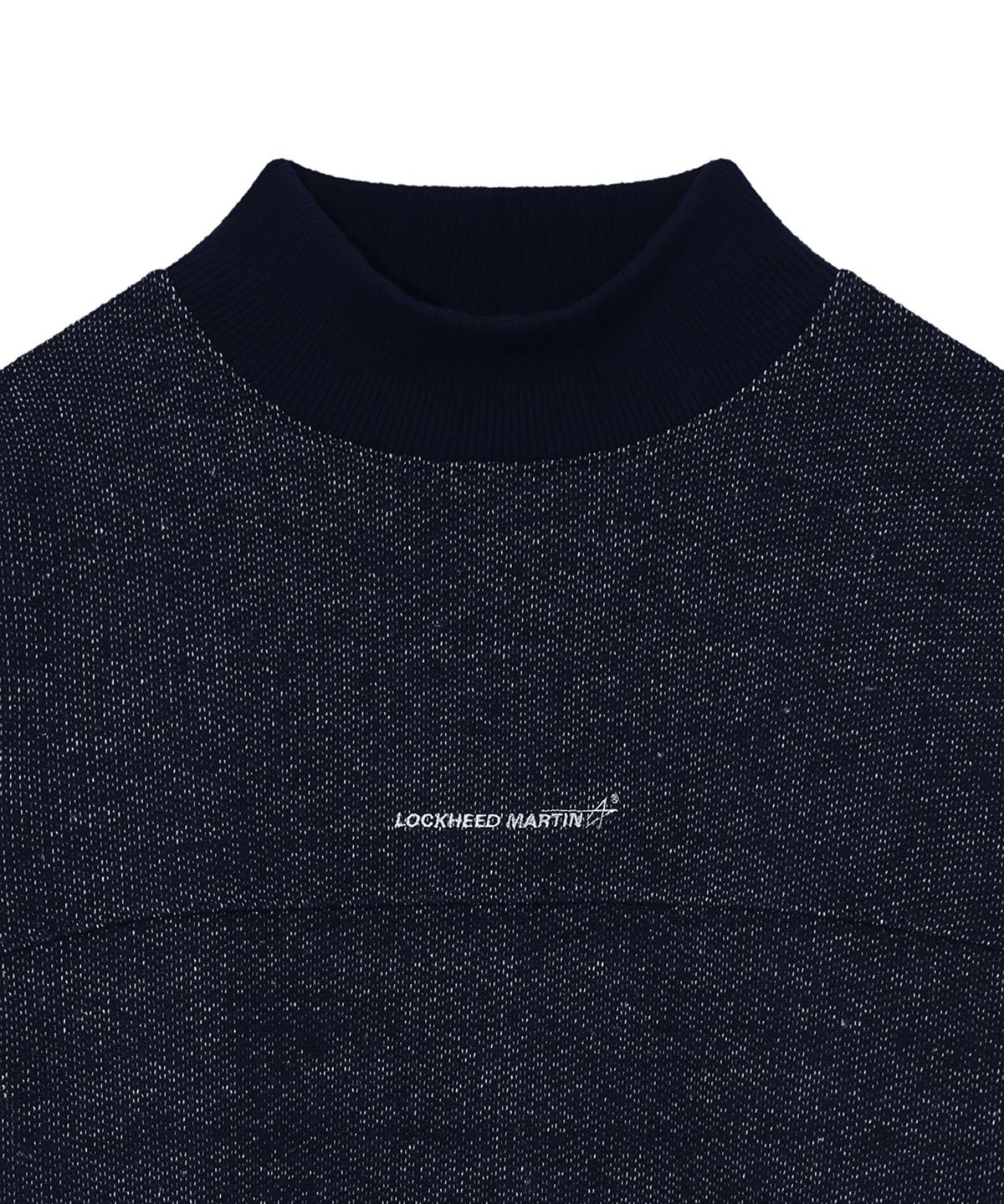 록히드마틴(LOCKHEED MARTIN) LM SMALL LOGO HALF-NECK KNITTED TS (NAVY)