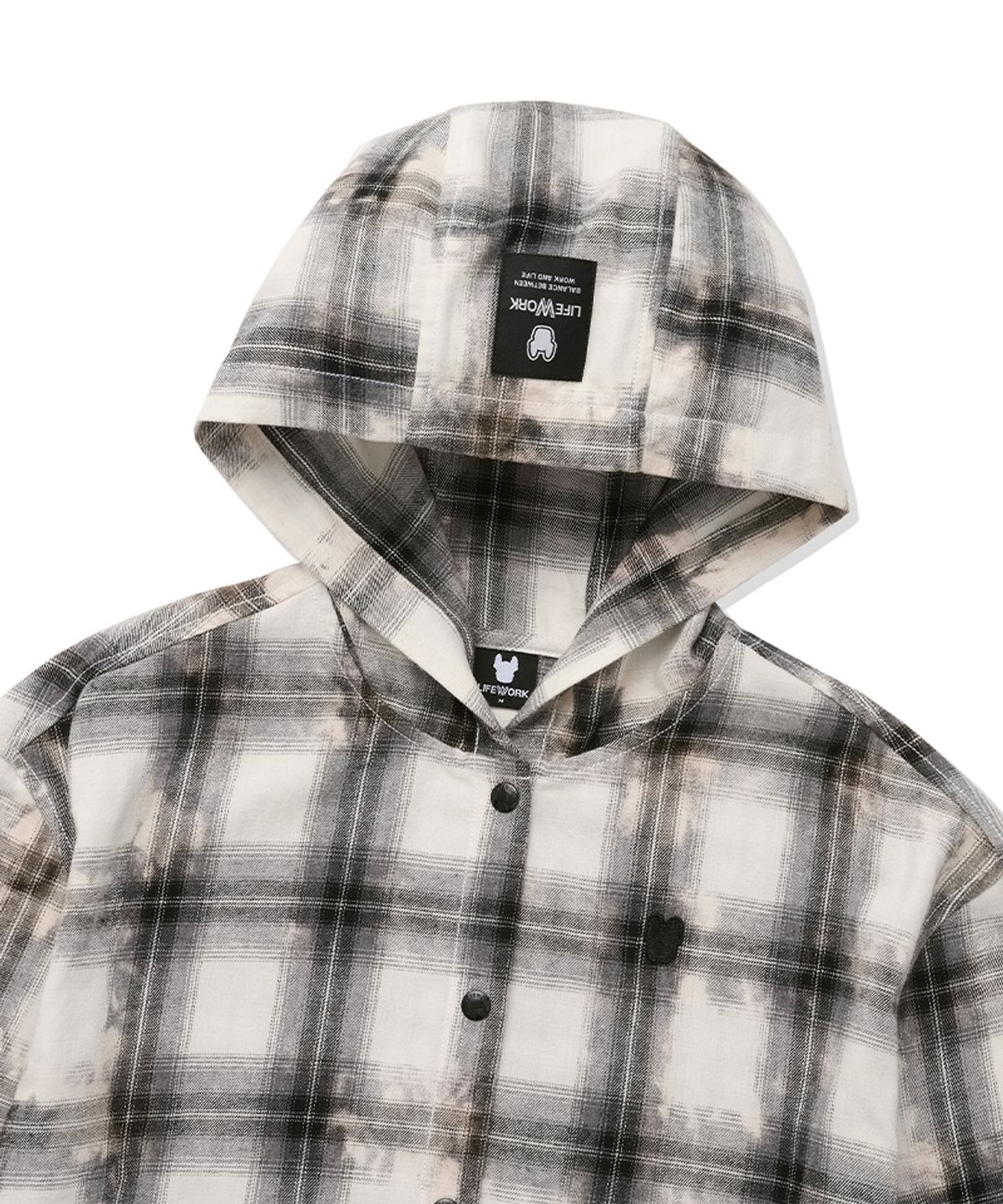 라이프워크 키즈(LIFEWORK KIDS) 키즈) 빈티지 후드 체크 셔츠