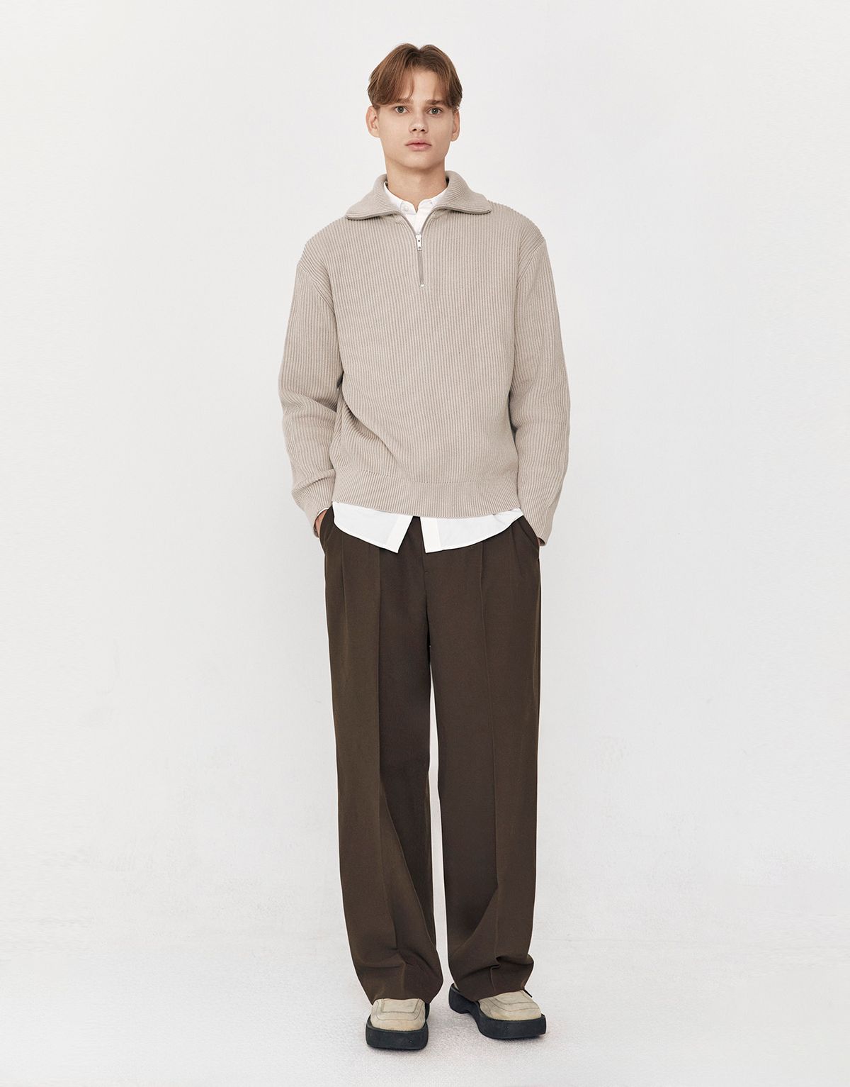 지오다노(GIORDANO) 하프집업 니트 스웨터(7GG) 055913 [3color]