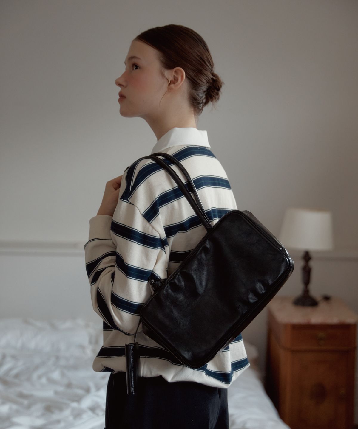 아노에틱(ANOETIC) ANC CLASSIC TOTE BAG WITH CARDCASE_BLACK