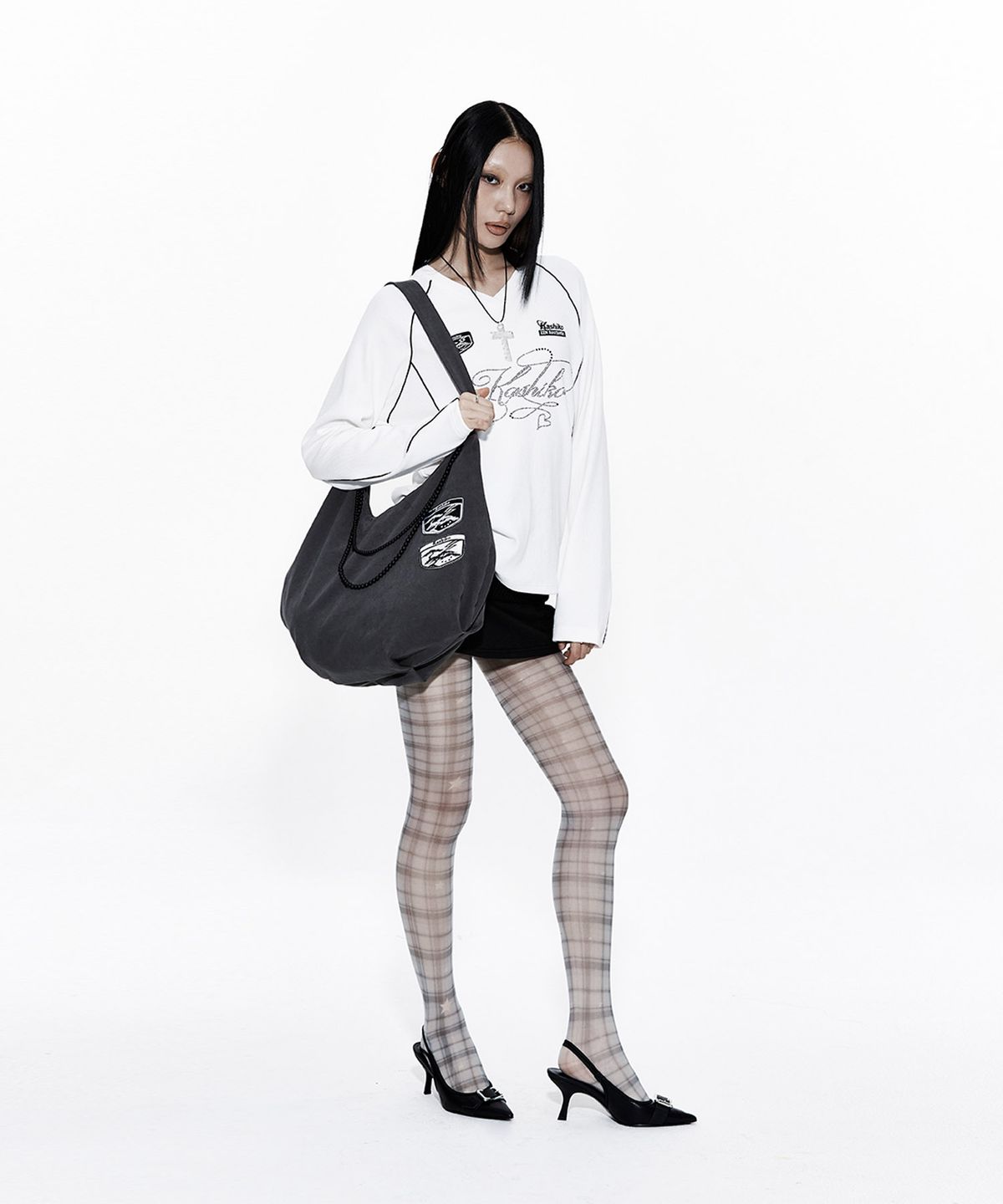 카시코(KASHIKO) Ball Chain Bag Charcoal