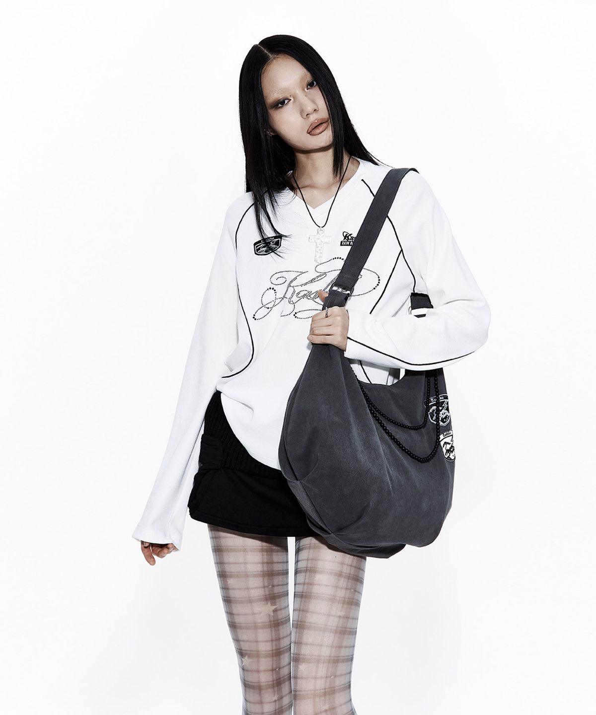 카시코(KASHIKO) Ball Chain Bag Charcoal