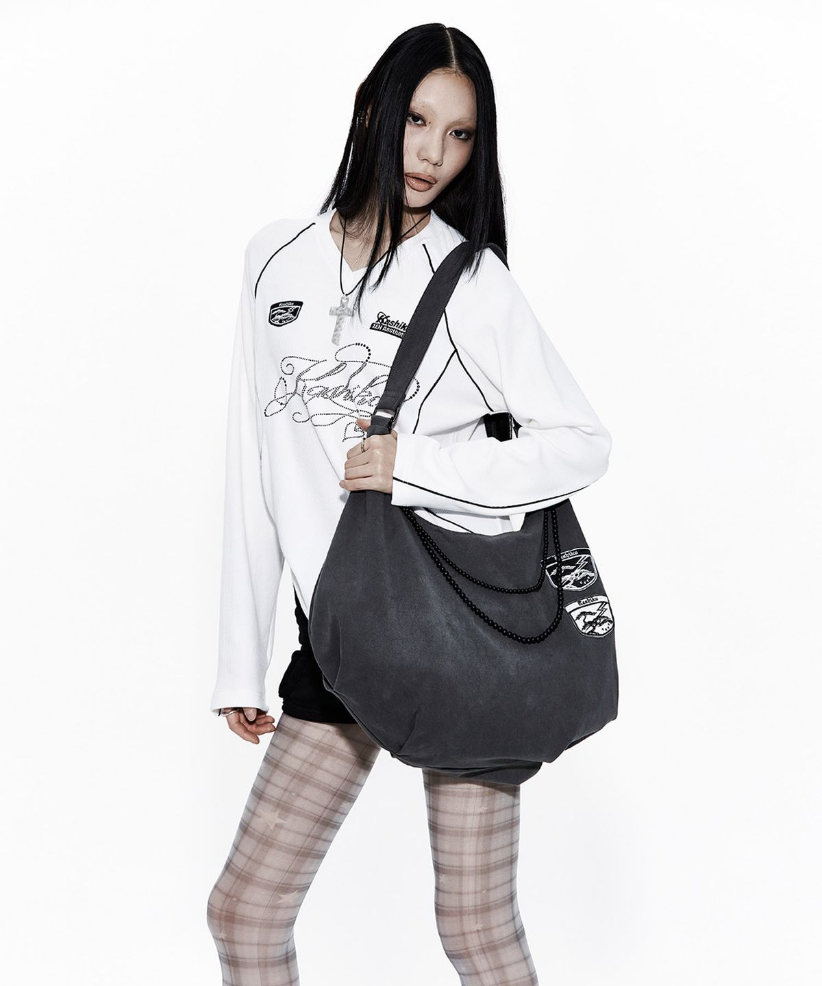 카시코(KASHIKO) Ball Chain Bag Charcoal