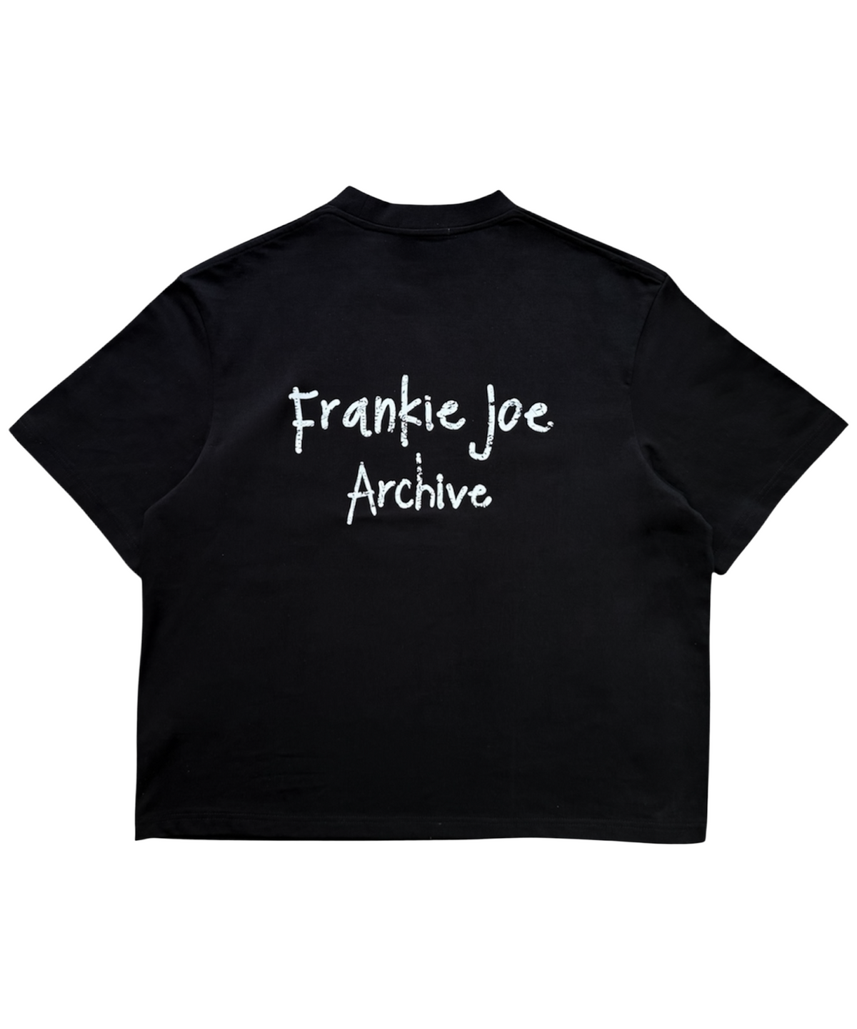 프랭키죠 아카이브(FRANKIEJOE ARCHIVE) 프랭키죠 아카이브 로고 반소매 티셔츠 블랙