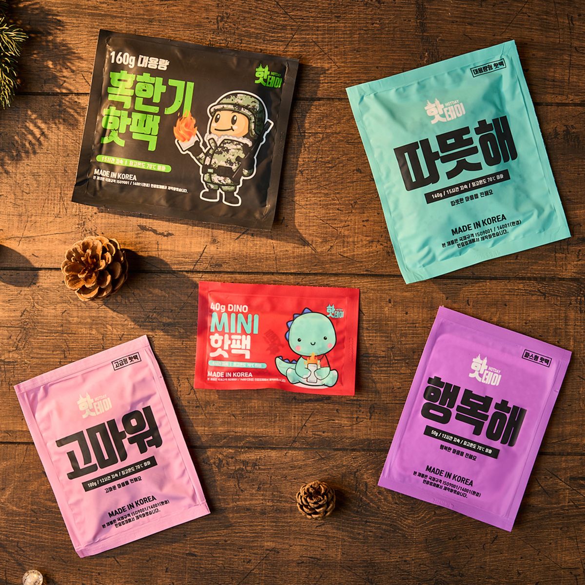 핫데이(HOTDAY) 감성디자인 핫팩 포켓타입 고급형 100g 100매
