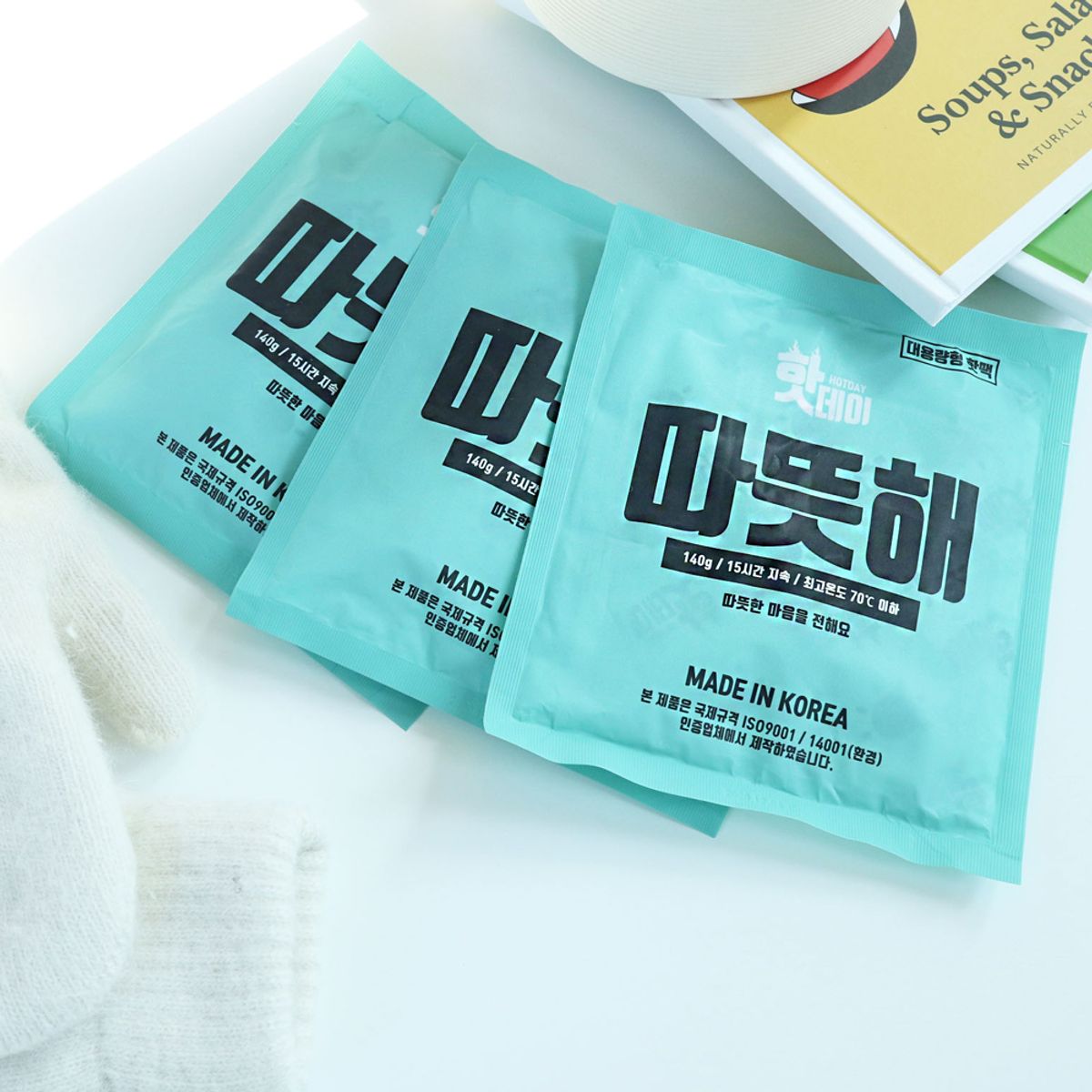 핫데이(HOTDAY) 감성디자인 핫팩 포켓타입 대용량형 140g 100매