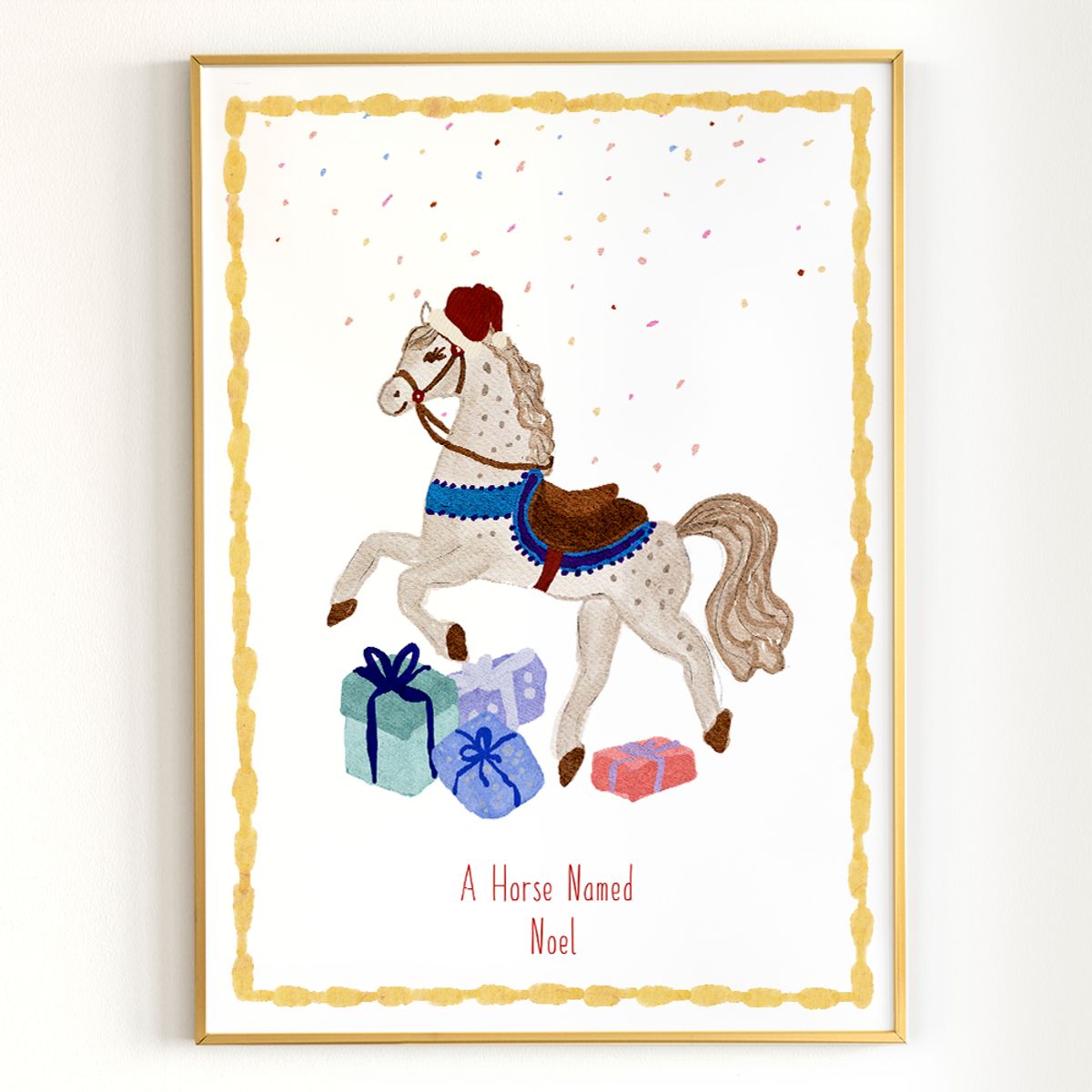 아트밀(ARTMILL) 홀리데이 리본트리 포스터액자 30종 - C102 Horse Named Noel