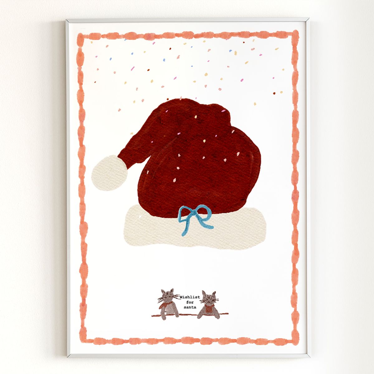아트밀(ARTMILL) 홀리데이 리본트리 포스터액자 30종 - C101 Wishlist for Santa
