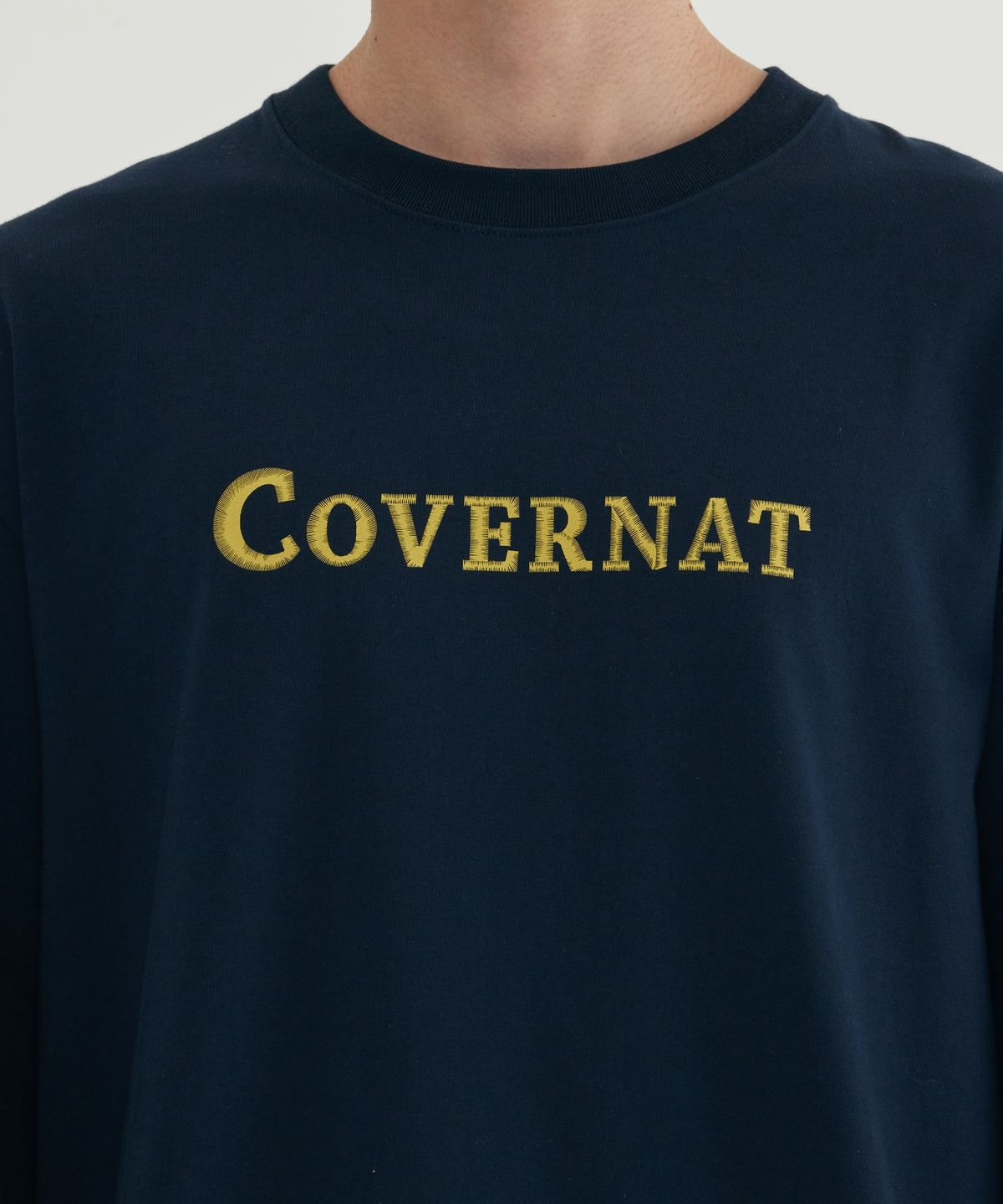 커버낫(COVERNAT) 볼드 로고 롱슬리브 Navy