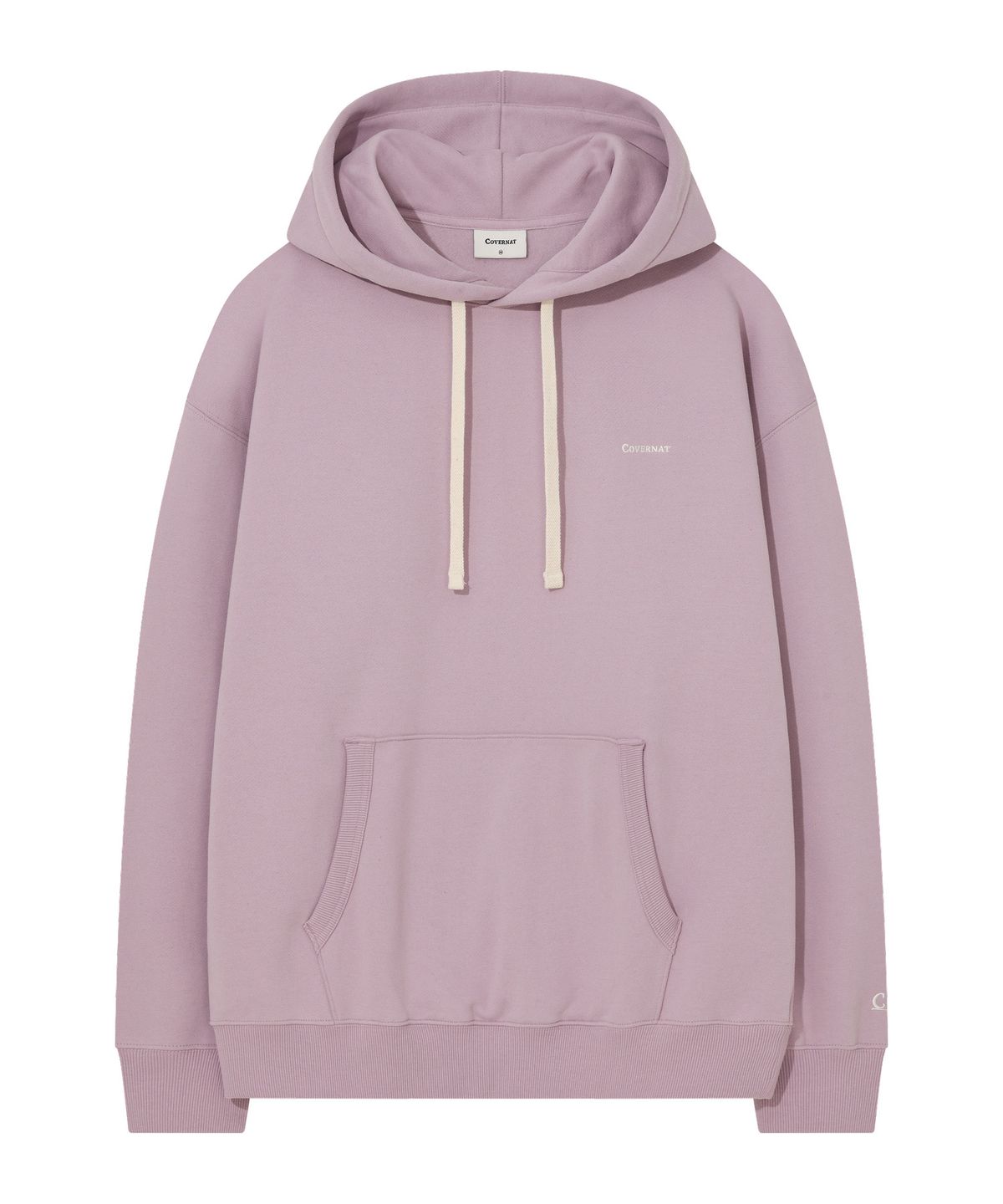 커버낫(COVERNAT) 스몰 로고 기모 후디 Light Purple