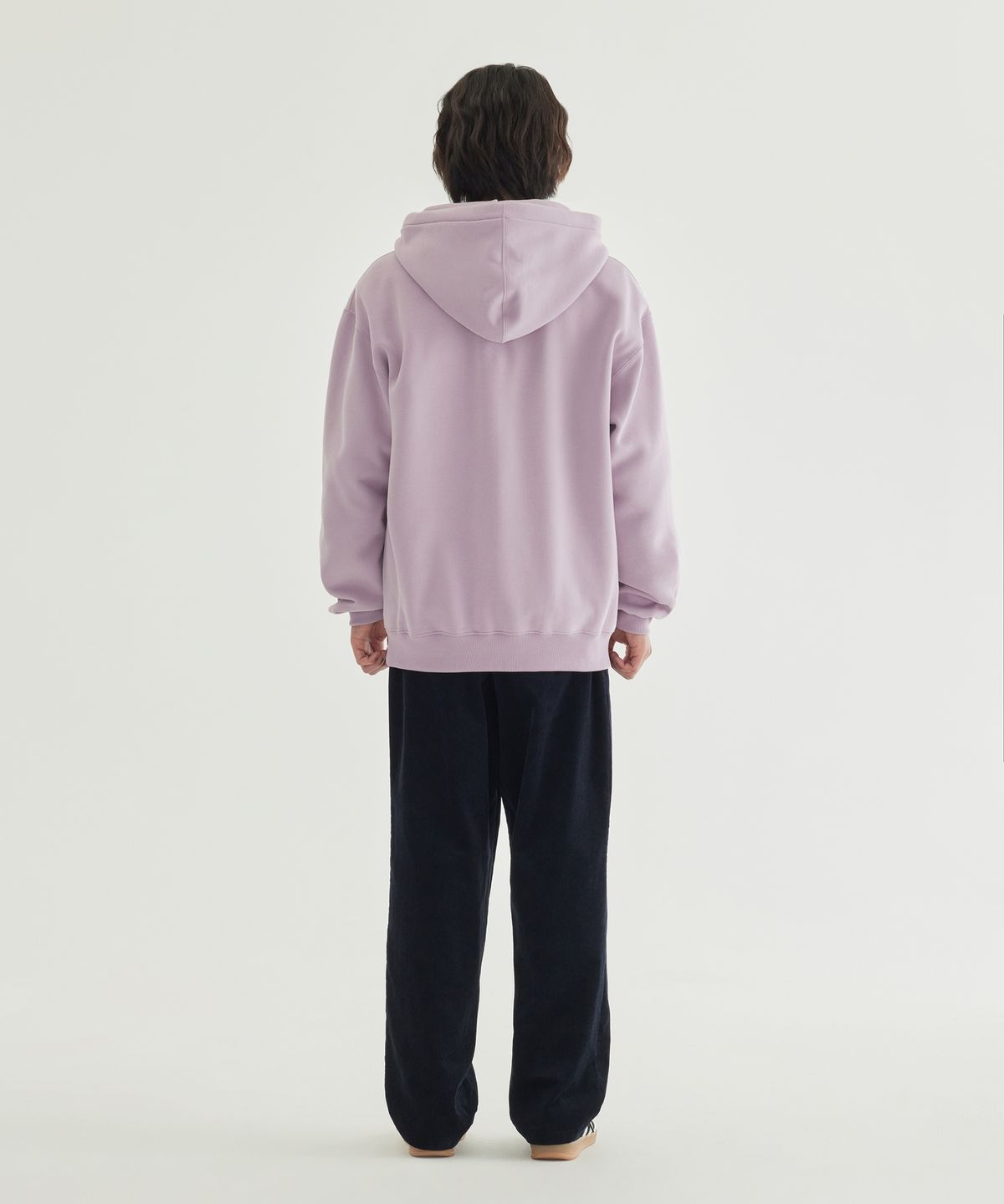 커버낫(COVERNAT) 스몰 로고 기모 후디 Light Purple