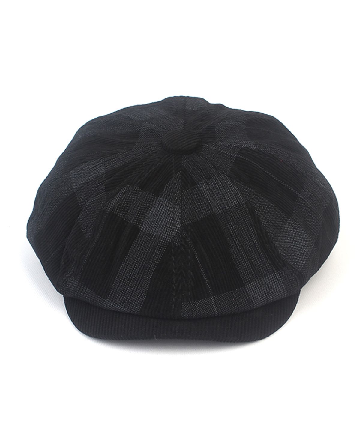 유니버셜 케미스트리(UNIVERSAL CHEMISTRY) Corduroy Tartancheck Black Banding Huntingcap 헌팅캡