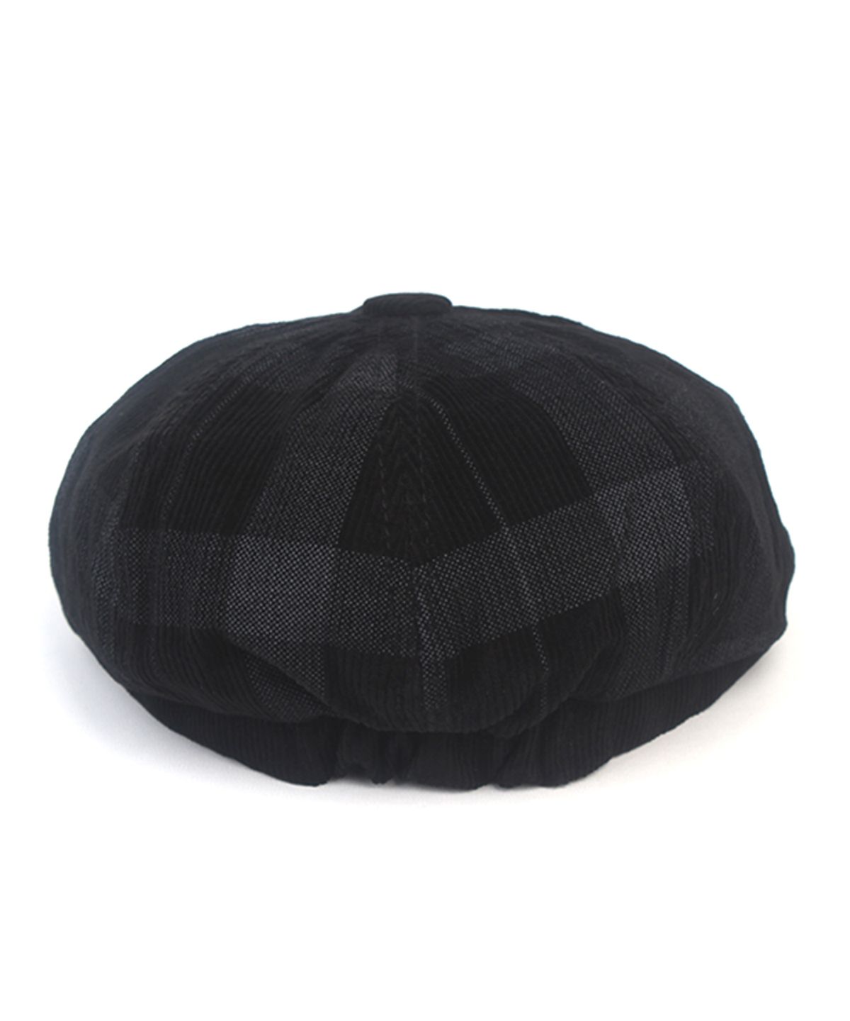 유니버셜 케미스트리(UNIVERSAL CHEMISTRY) Corduroy Tartancheck Black Banding Huntingcap 헌팅캡