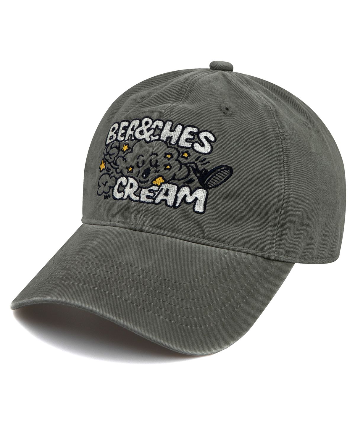 비치스앤크림(BEACHESANDCREAM) Cloud Cation Ball cap-Khaki